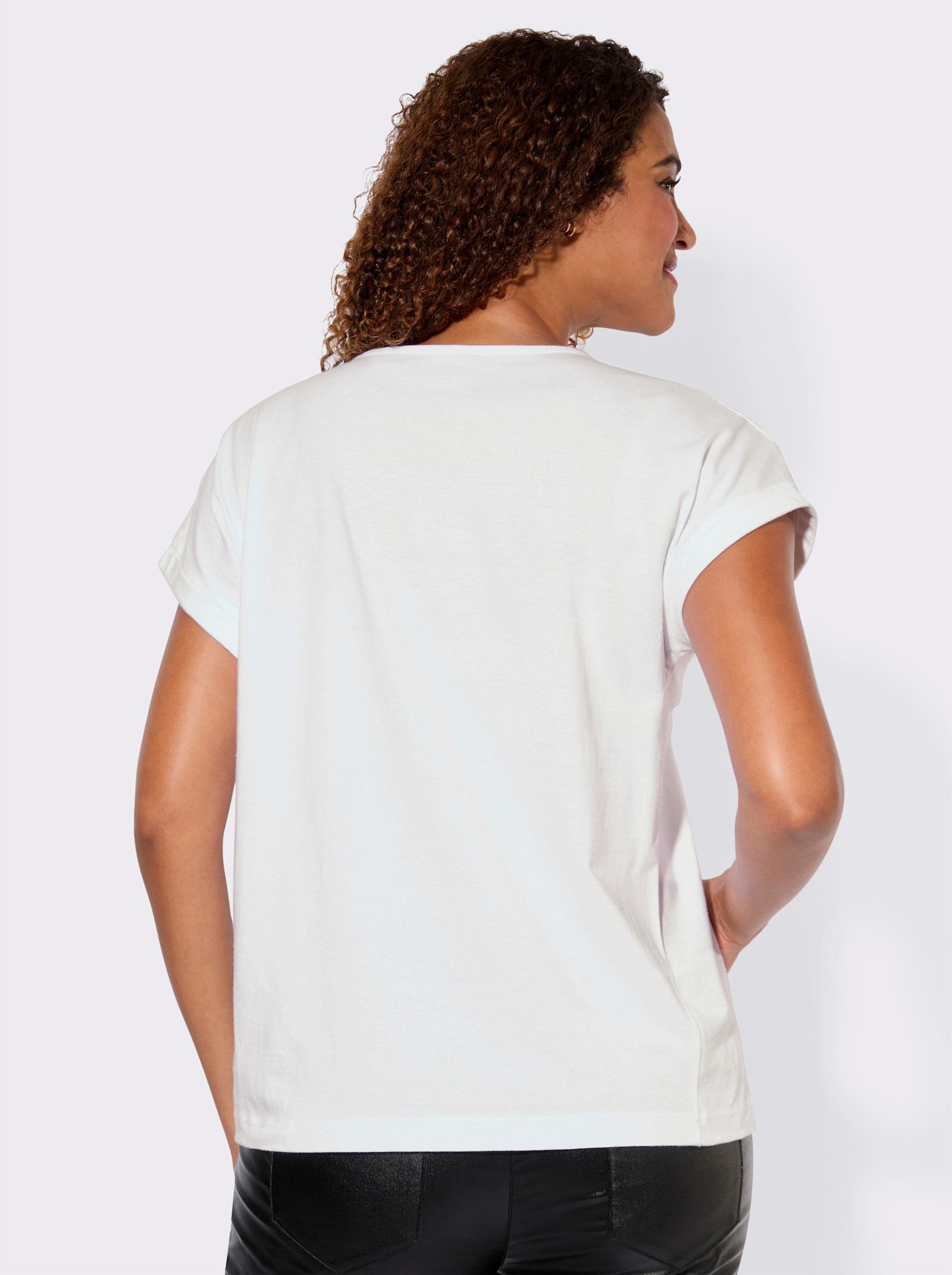 Shirt mit Zebra-Motiv - weiß-schwarz-bedruckt