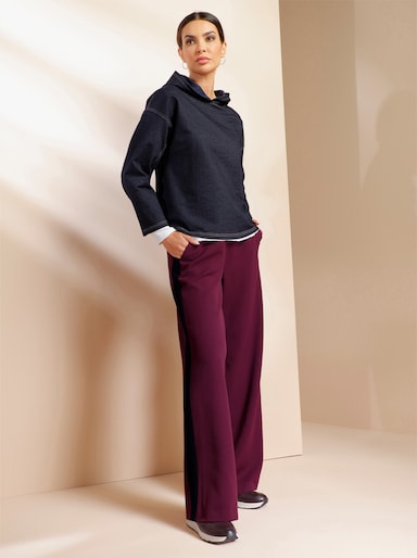 heine Sweatshirt met capuchon in denimlook - dark-blue