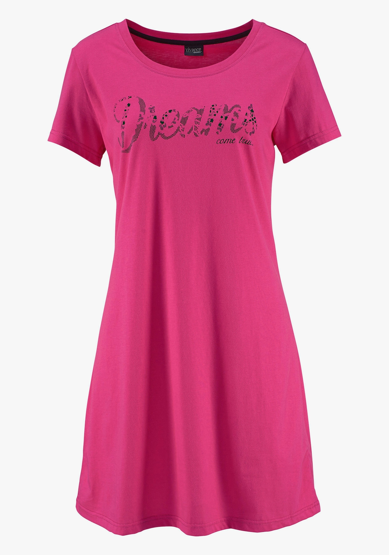 Vivance Dreams Chemise de nuit - fuchsia, noir