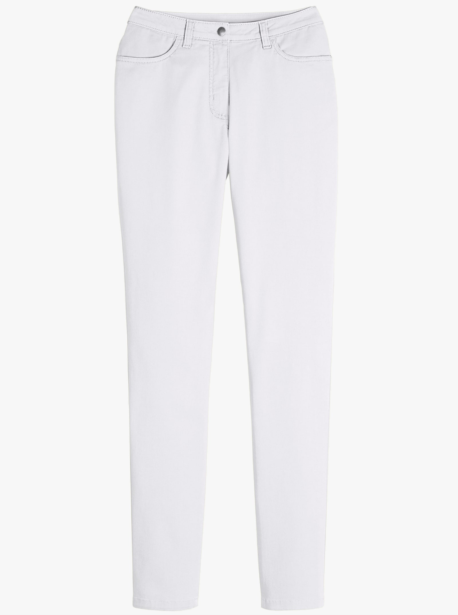 Stretch-Hose mit schmaler Beinweite - weiß
