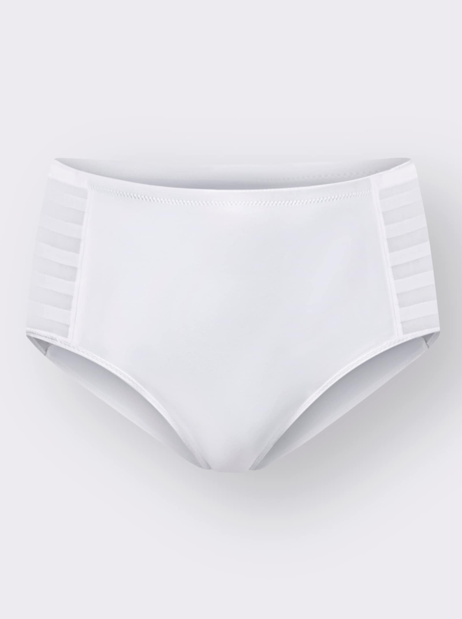wäschepur Corrigerende slip met gestreepte inzet opzij - wit