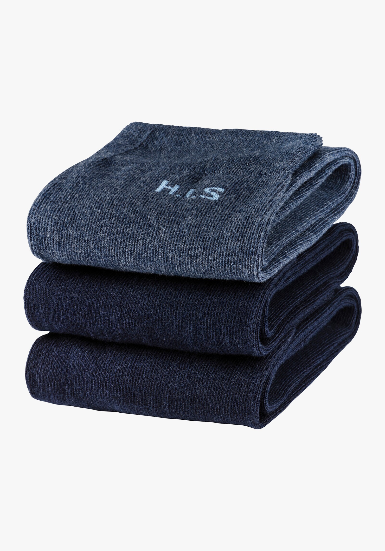H.I.S Kniestrümpfe - 2x marine, 2x jeans