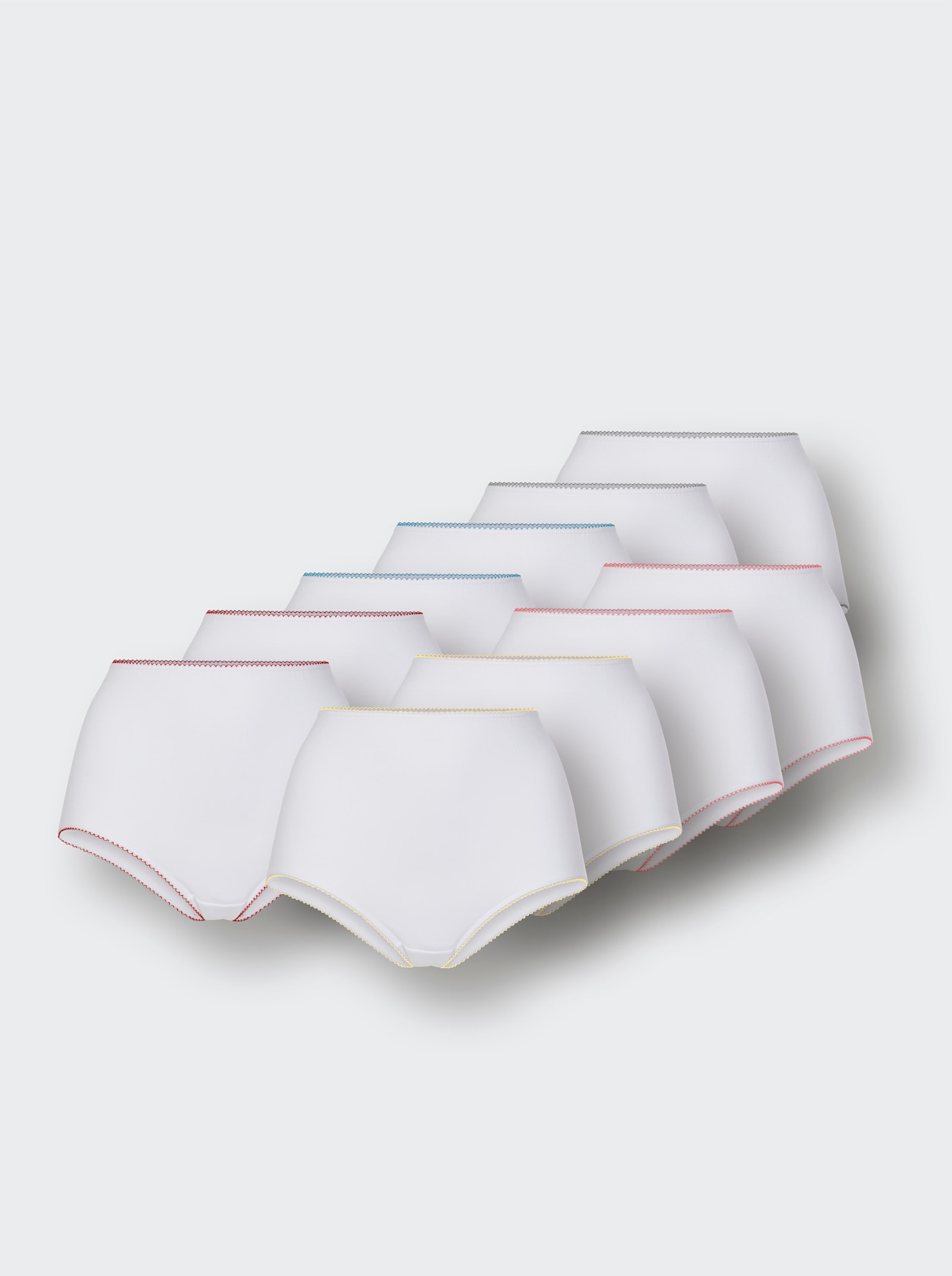 wäschepur Taillenslip mit kontrastfarbigen Abschlüssen - weiß