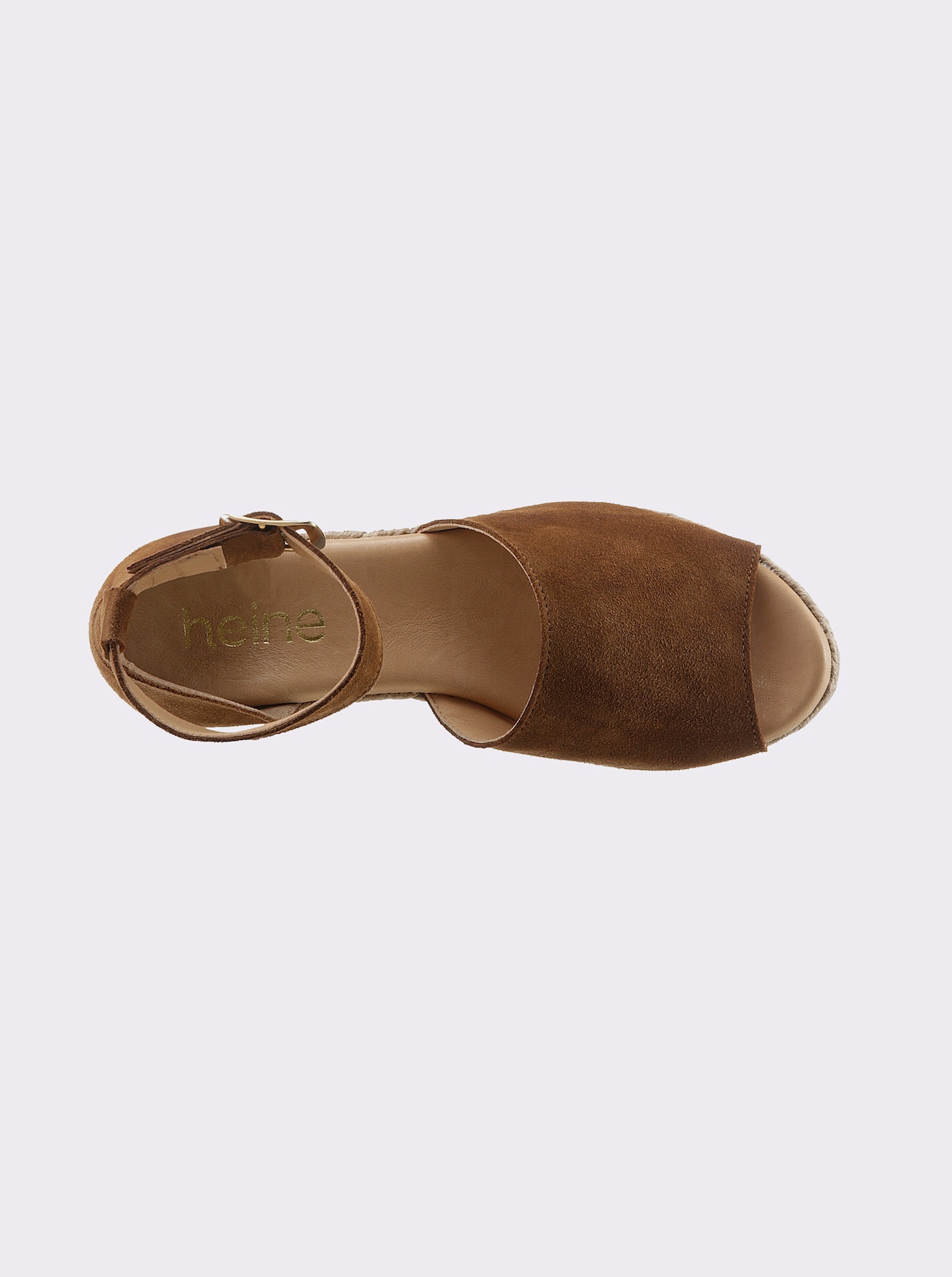 heine Keilsandalette - cognac