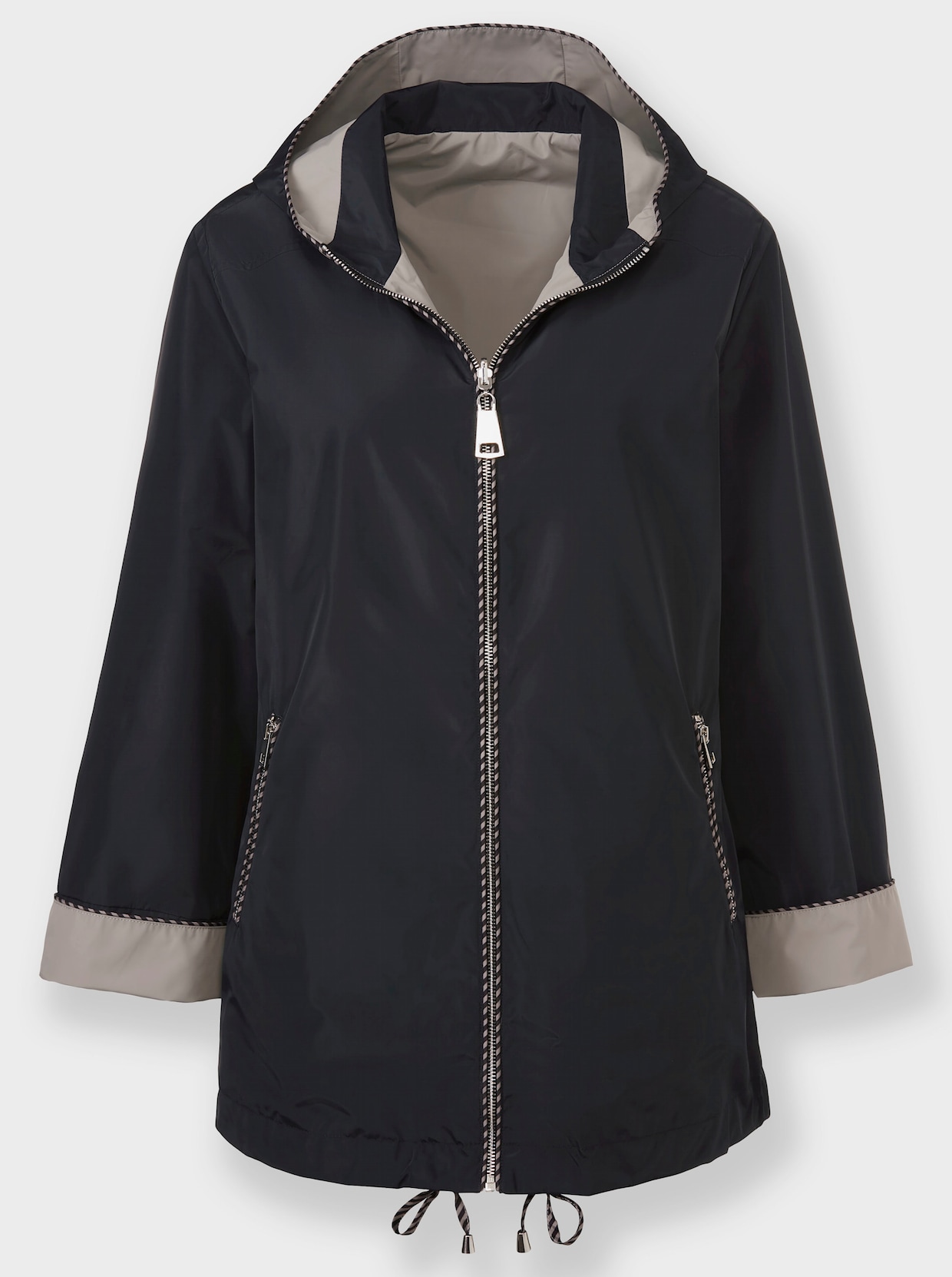 heine Veste réversible - noir-taupe