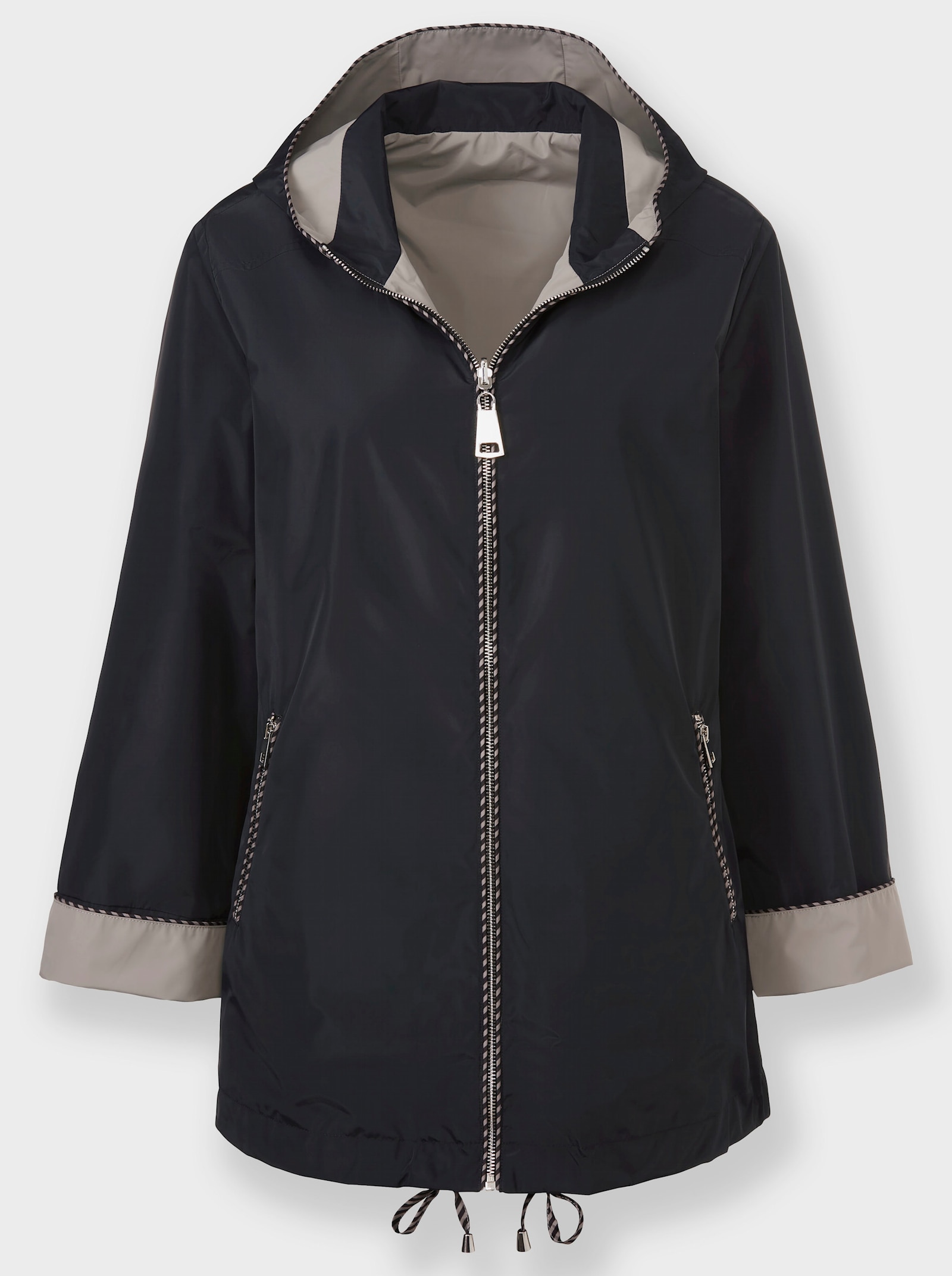 heine Wendejacke in wasserabweisender Qualität - schwarz-taupe