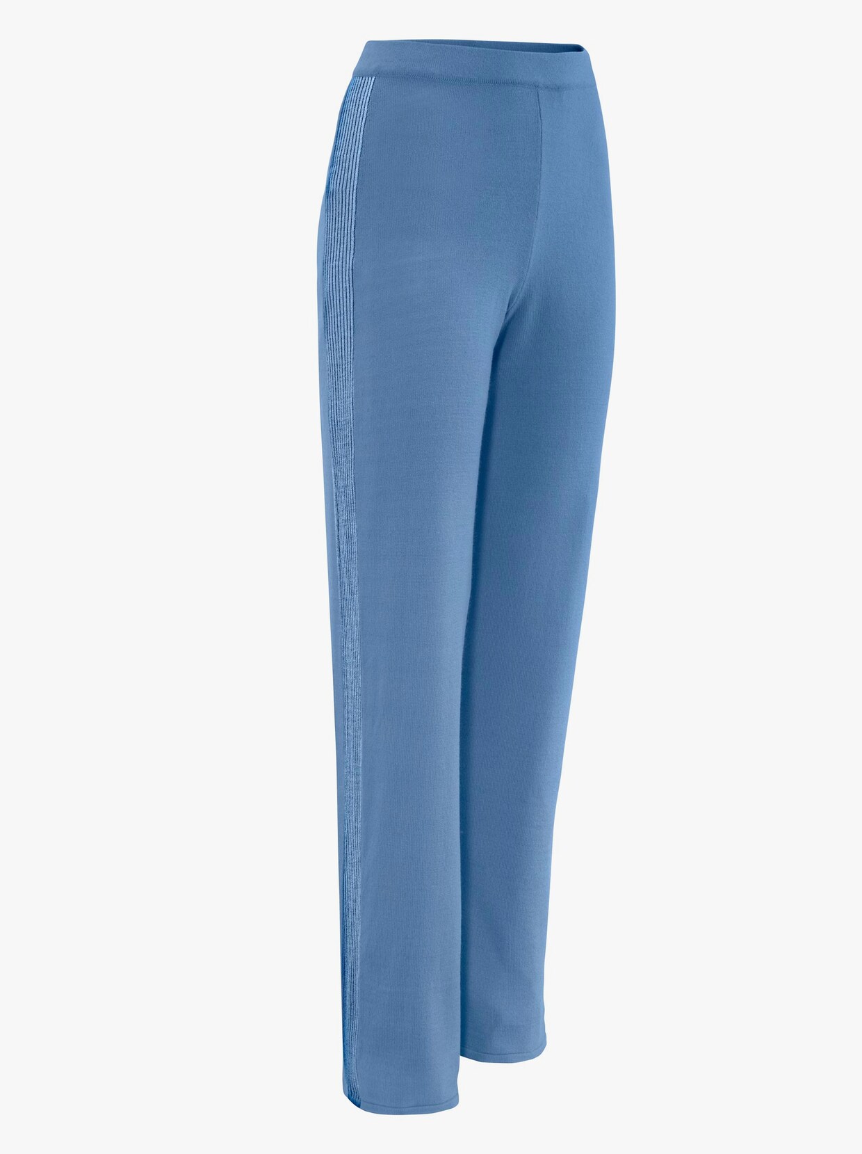 Pletené nohavice - jemná modrá