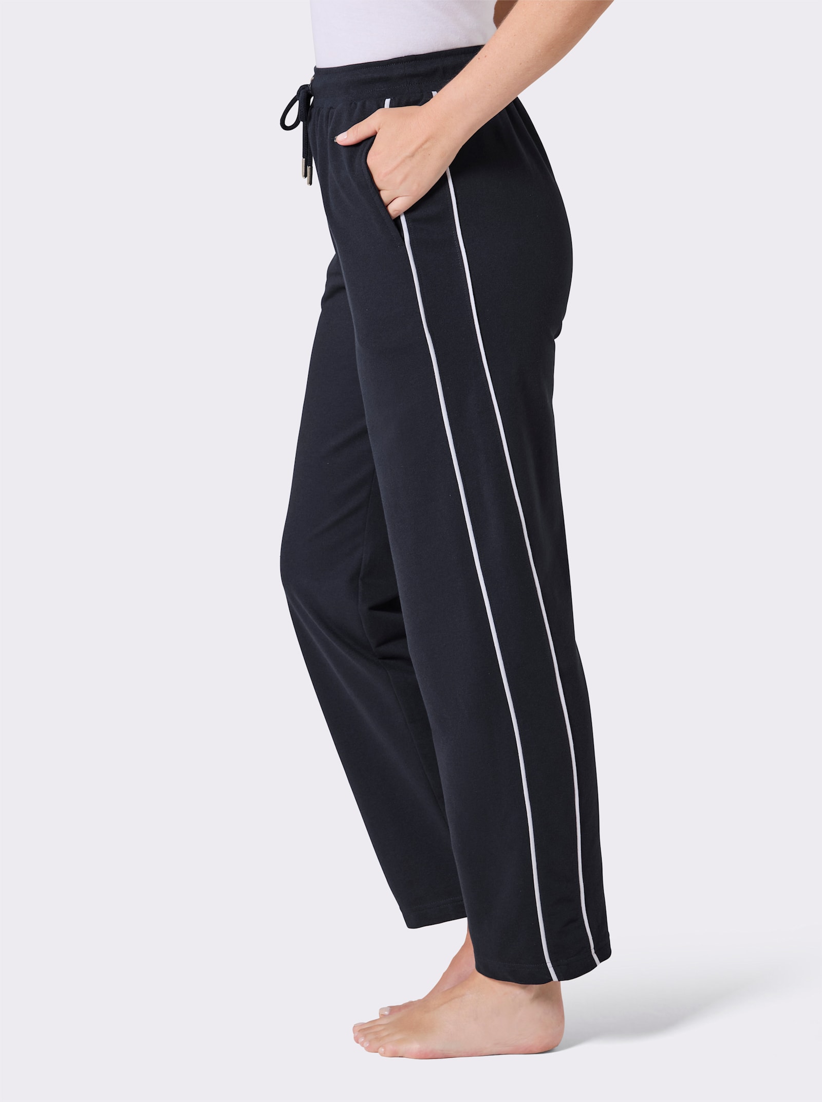 feel good broek - marine/wit