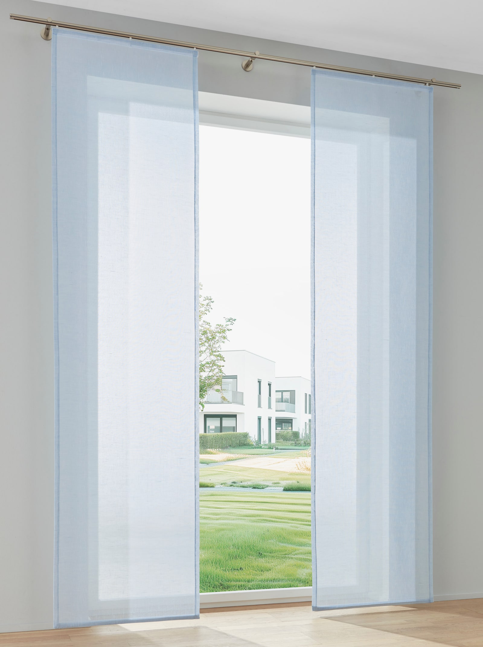 heine home Schiebevorhang in Leinen-Optik - hellblau