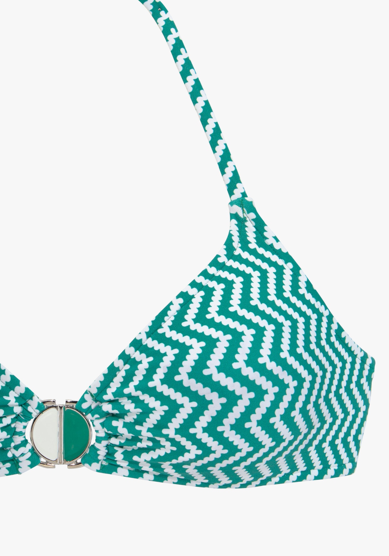 JETTE Bikini triangle - vert-blanc