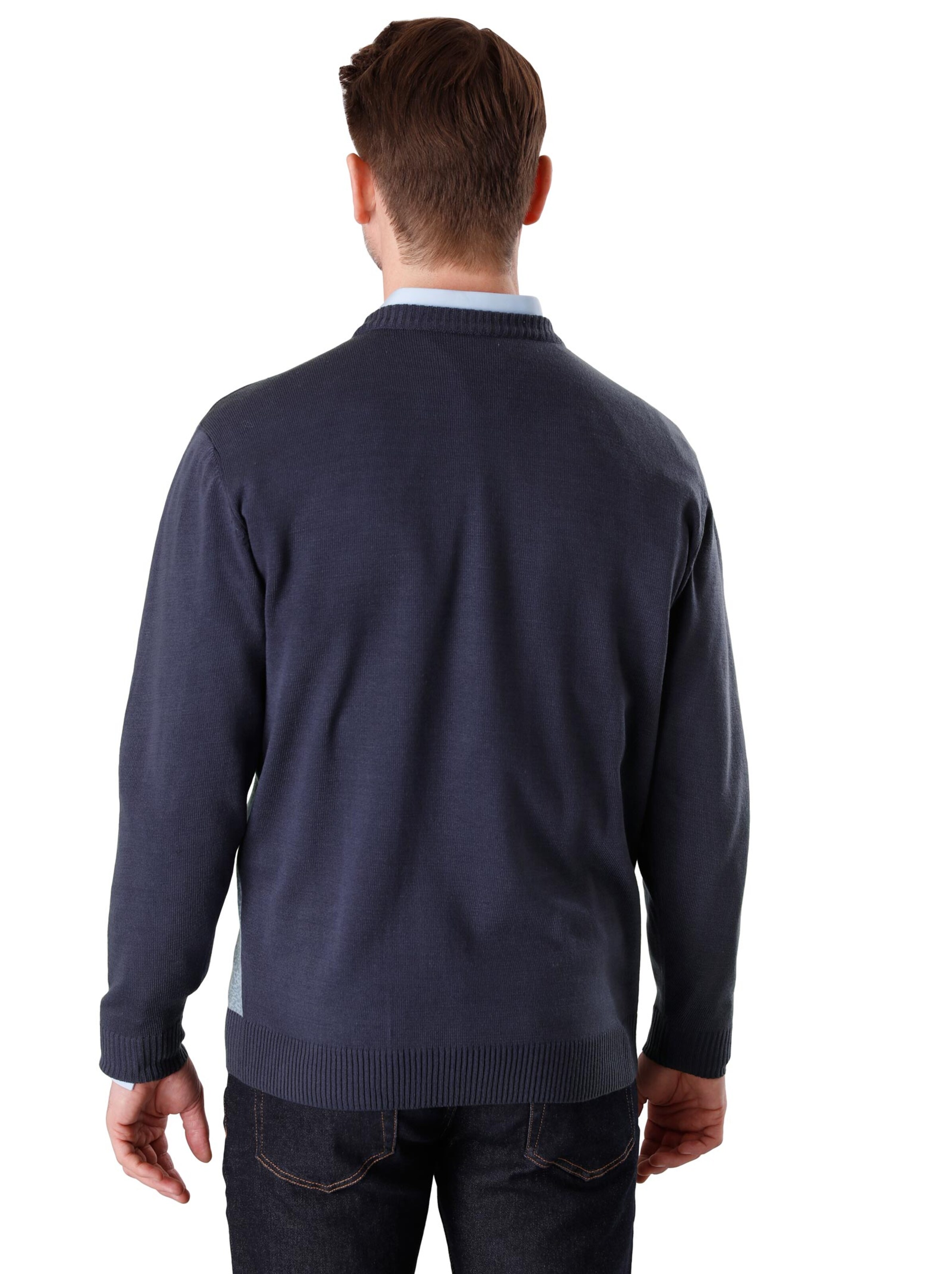 Pullover - marine-gemustert