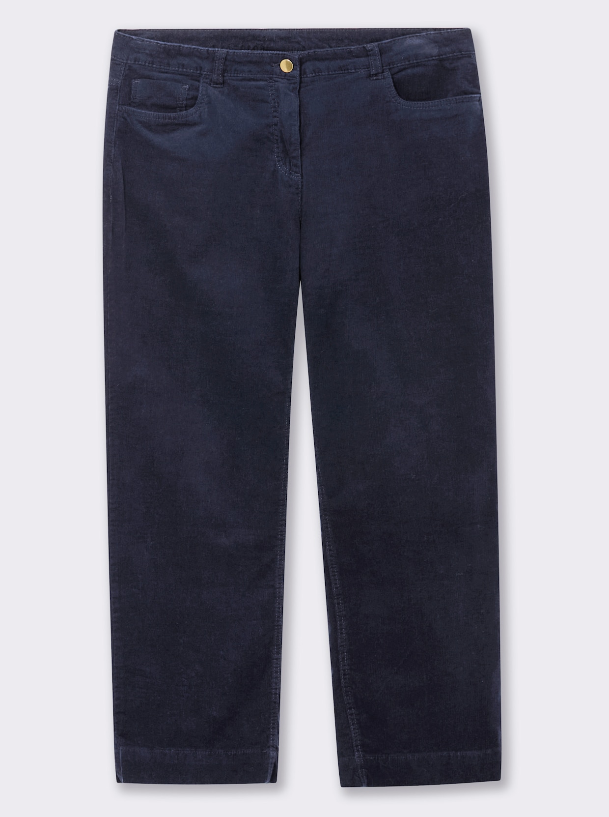 Cordhose mit breitem Saum - marine