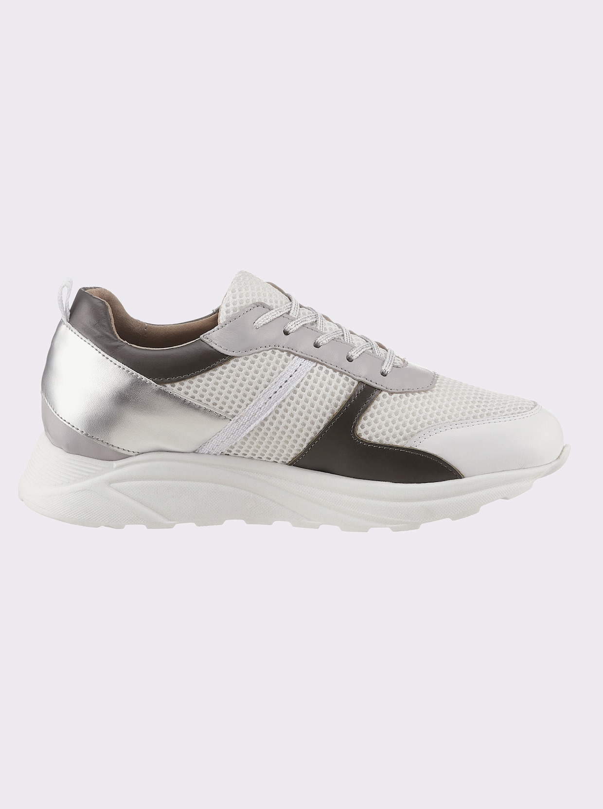 heine Sneaker - wit/kaki