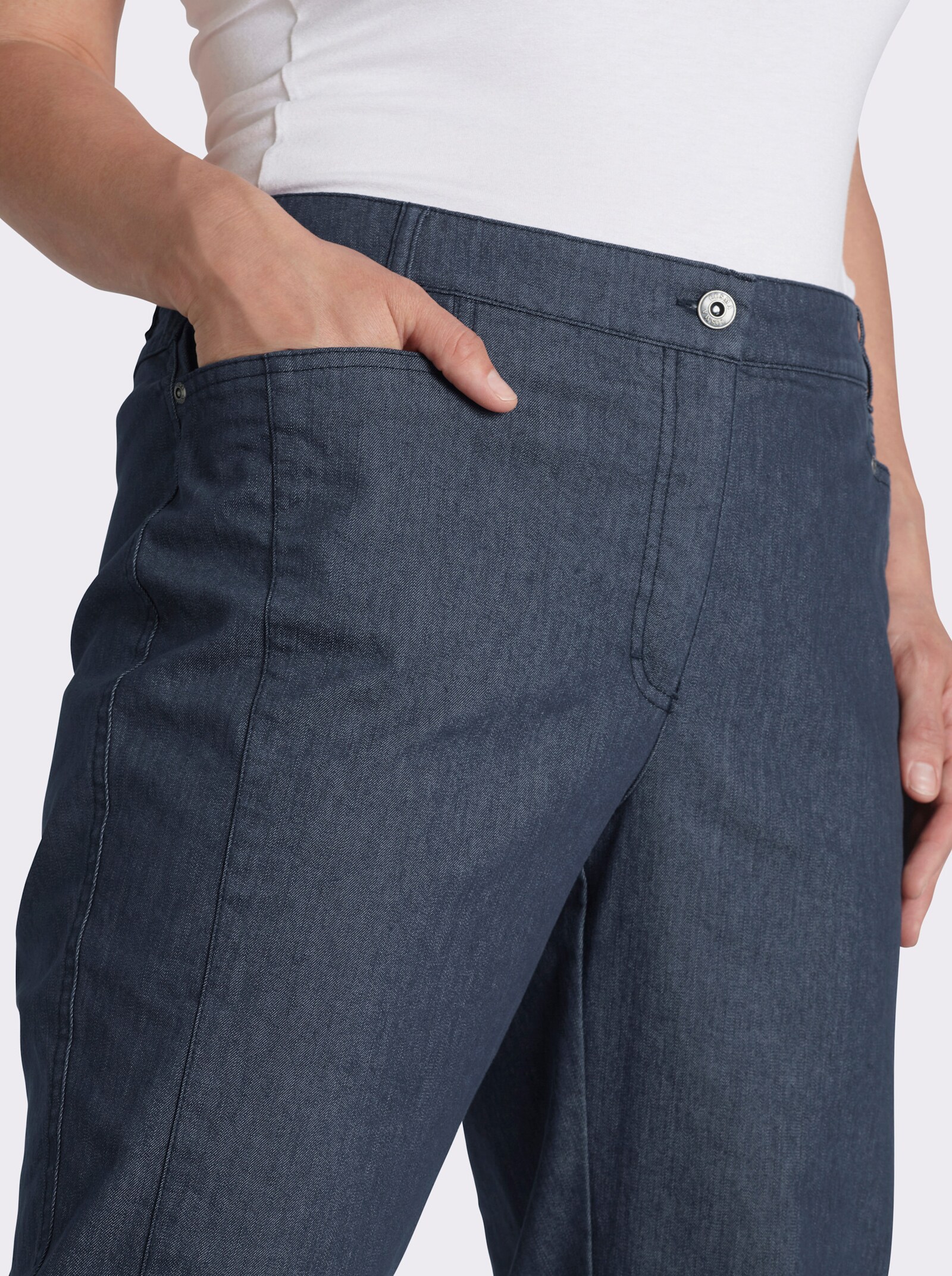 Cosma Gerade Jeans mit Bauch-weg-Effekt - blue-stone-washed
