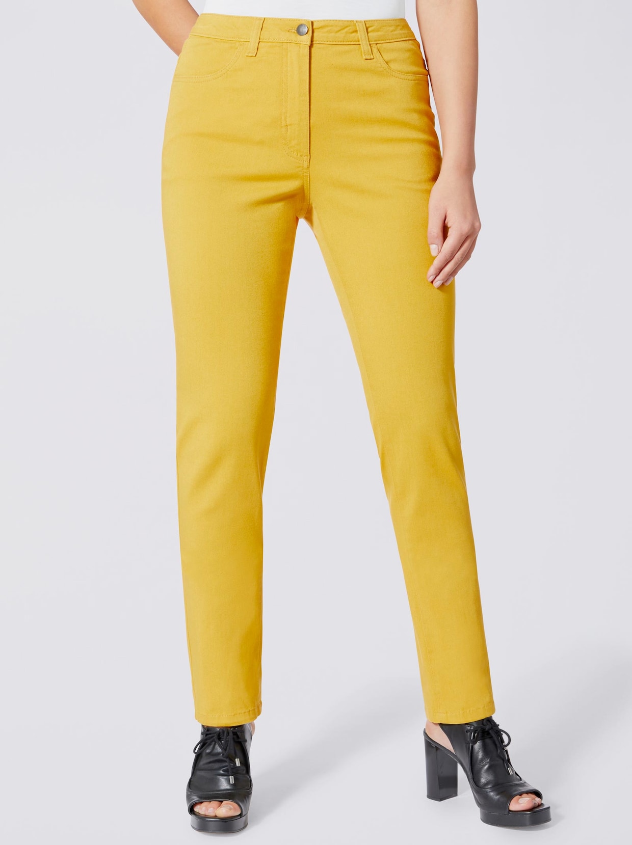 pantalon extensible - couleur laiton