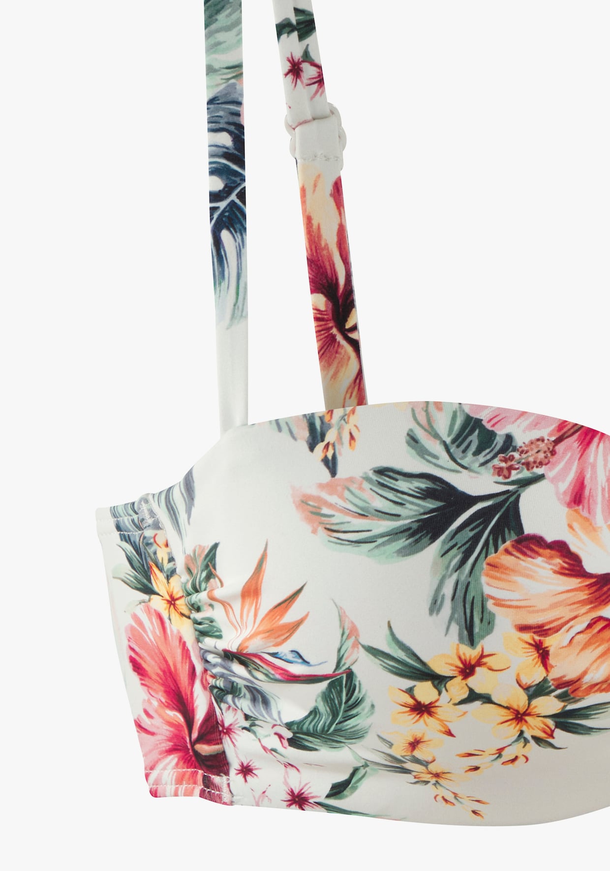 LASCANA haut de bikini bandeau à armatures - crème imprimé