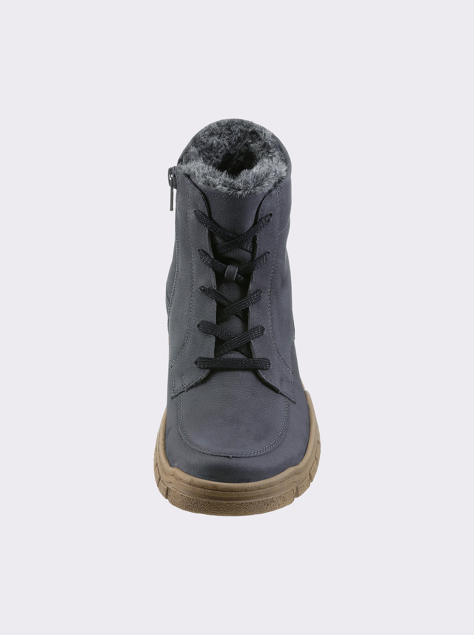 Waldläufer Stiefelette mit wärmendem Futter - jeansblau