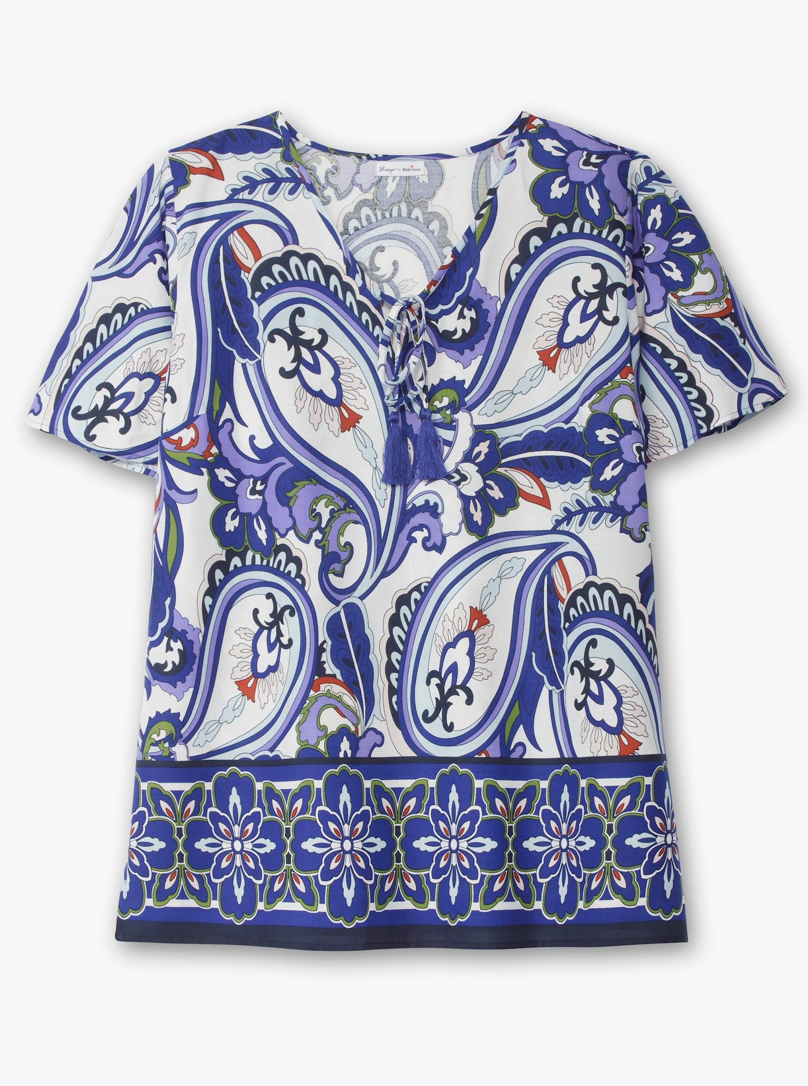 sheego by Joe Browns Tunika im Boho-Look - offwhite-gemustert