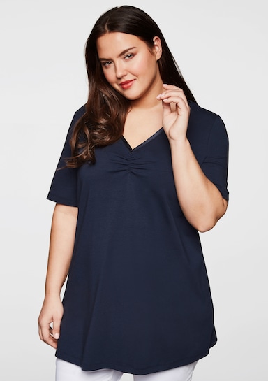 sheego Longshirt - marine