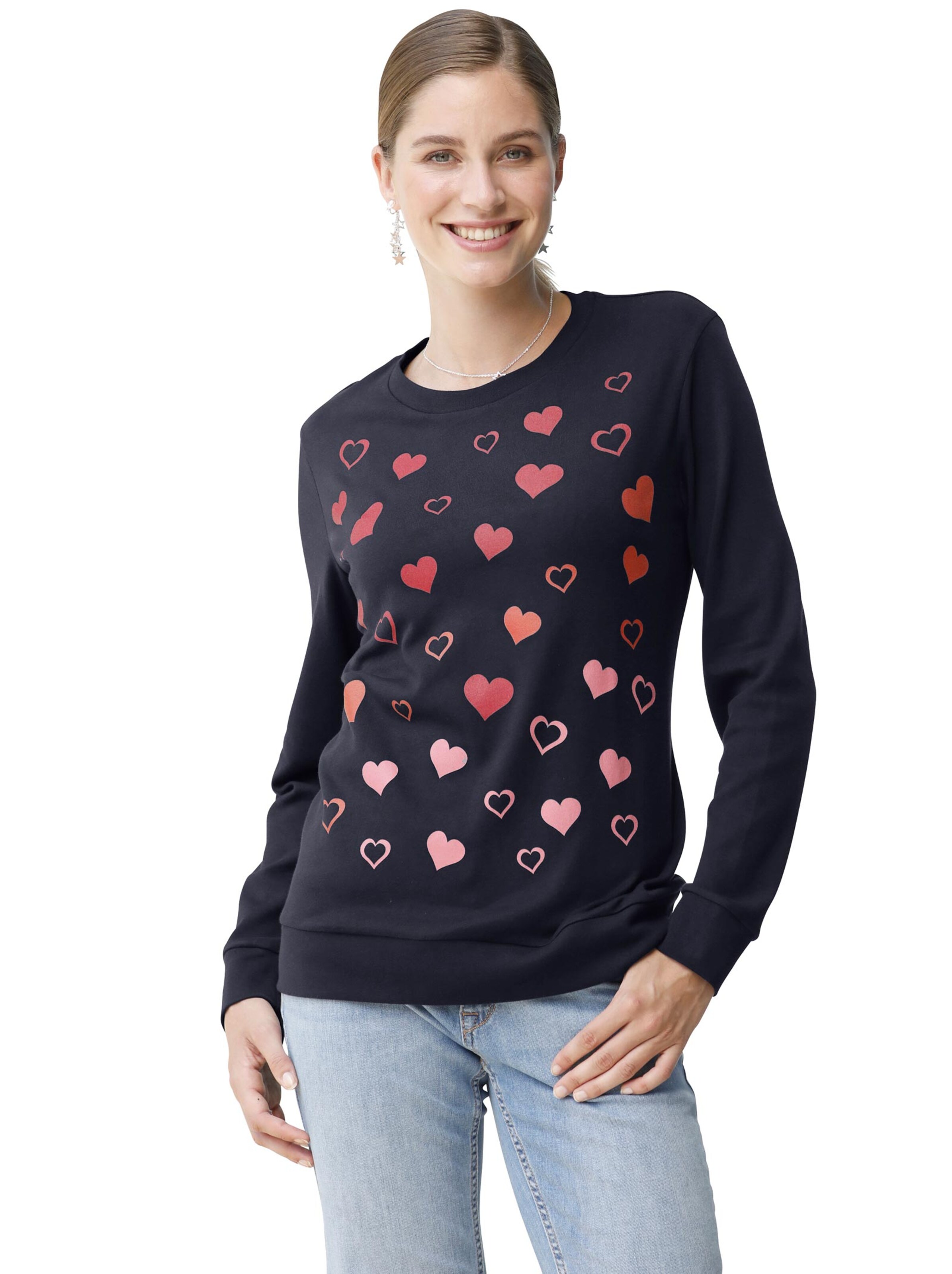 Sweatshirt - marine-gemustert