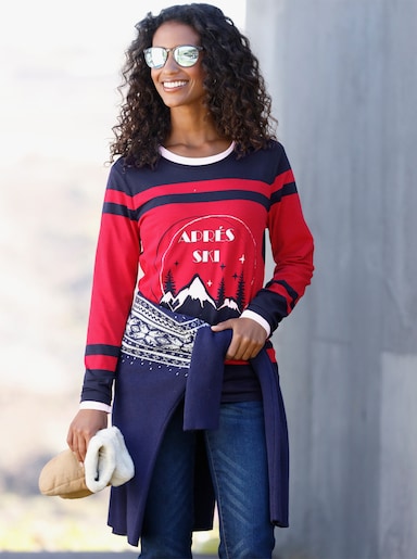 heine Shirt met lange mouwen en print - marine geprint