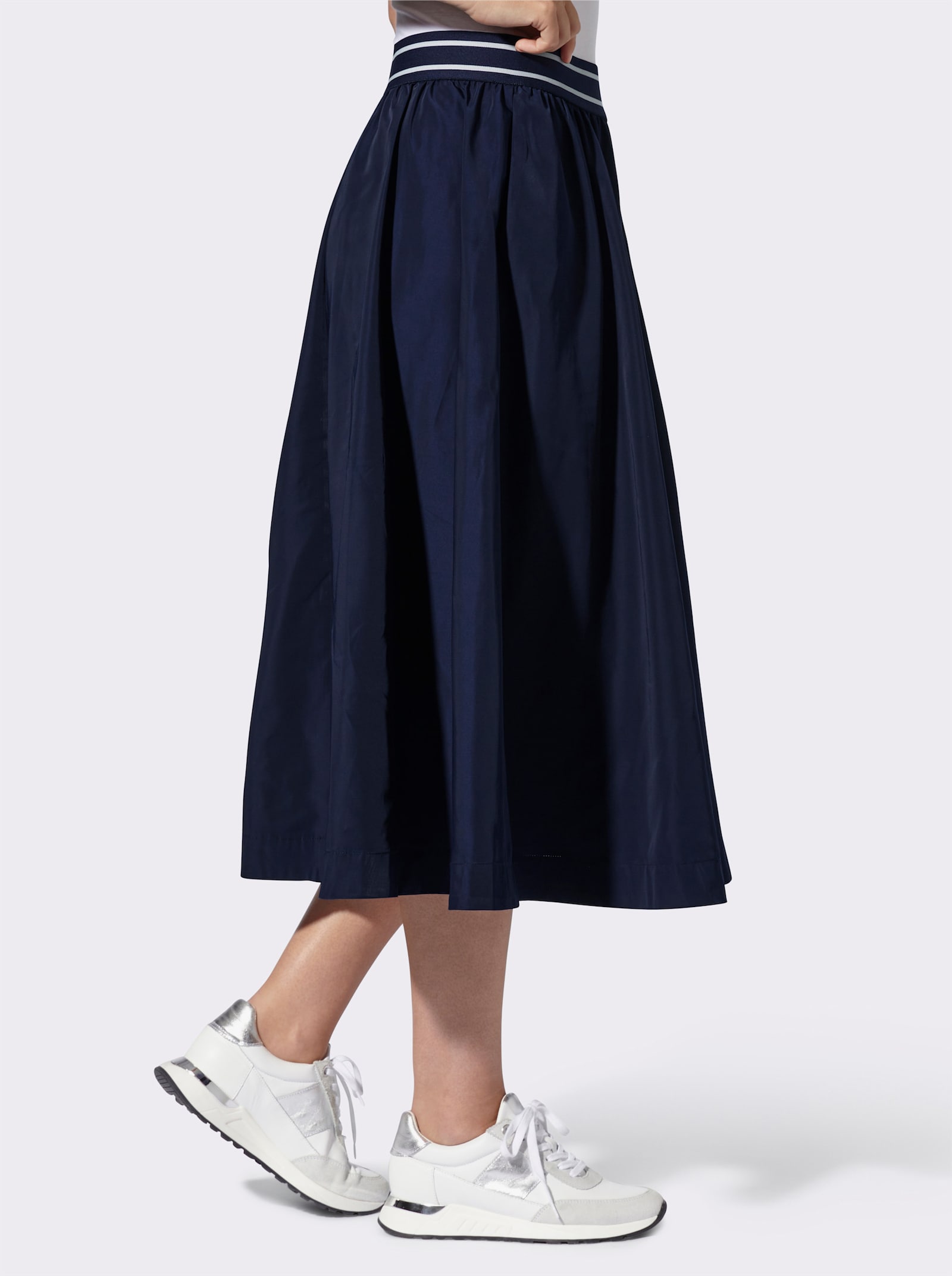 heine Webrock mit leichtem Glanz - marine