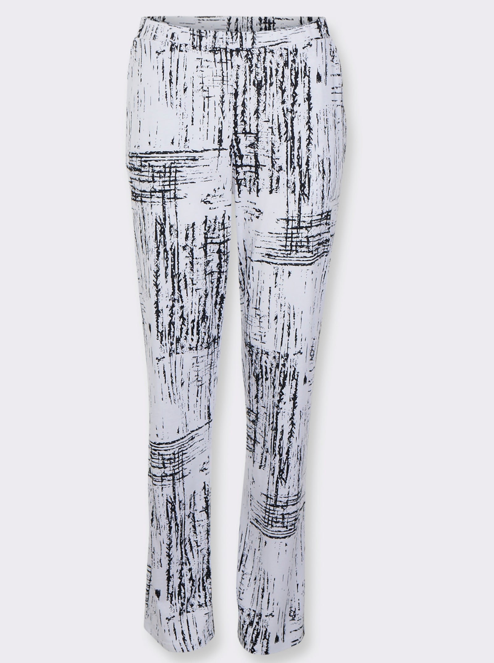 wäschepur Schlafanzug in Single-Jersey-Qualität - weiss-schwarz