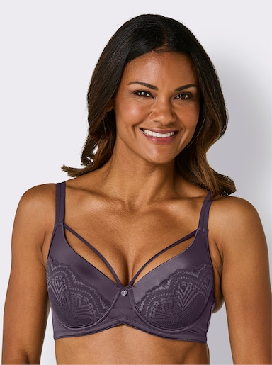 wäschepur Schalen-BH mit Bügel - aubergine