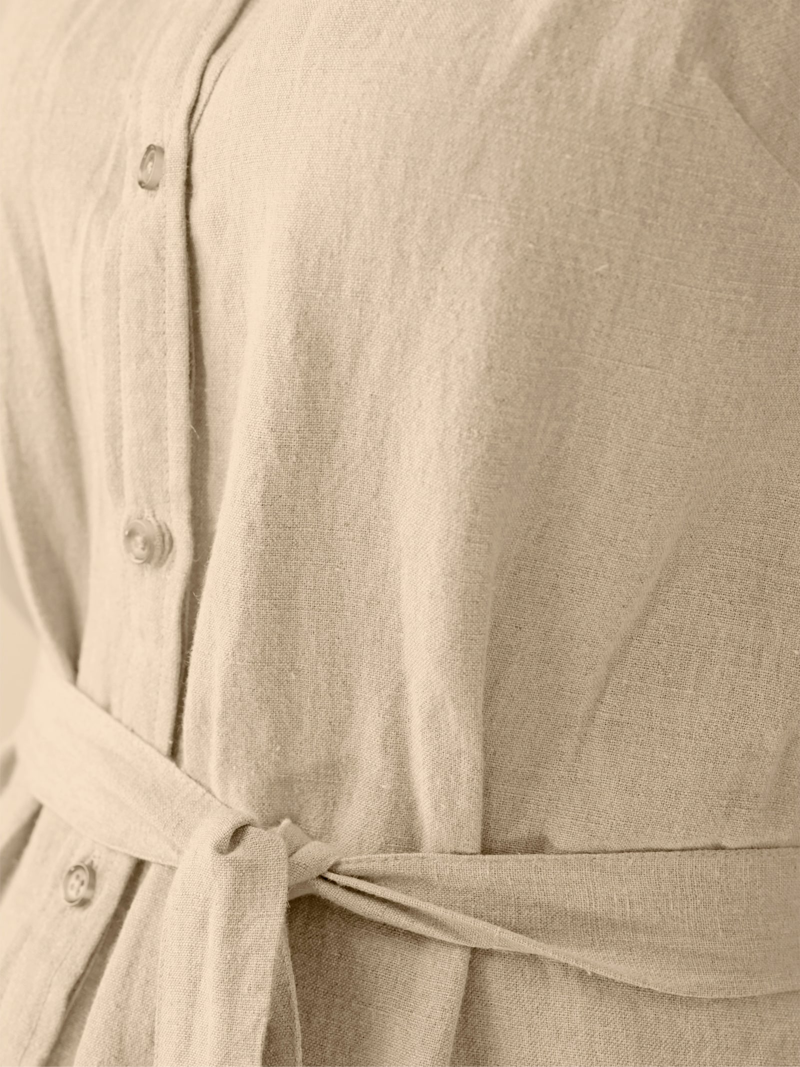 heine Sommerkleid in Leinen-Baumwoll-Mix - sand-meliert