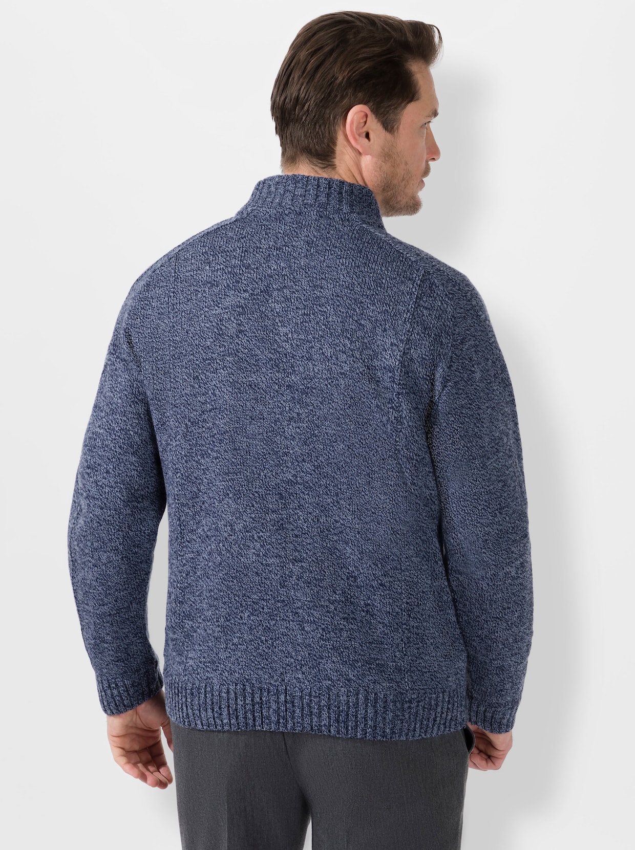 Marco Donati Strickjacke - blau-meliert