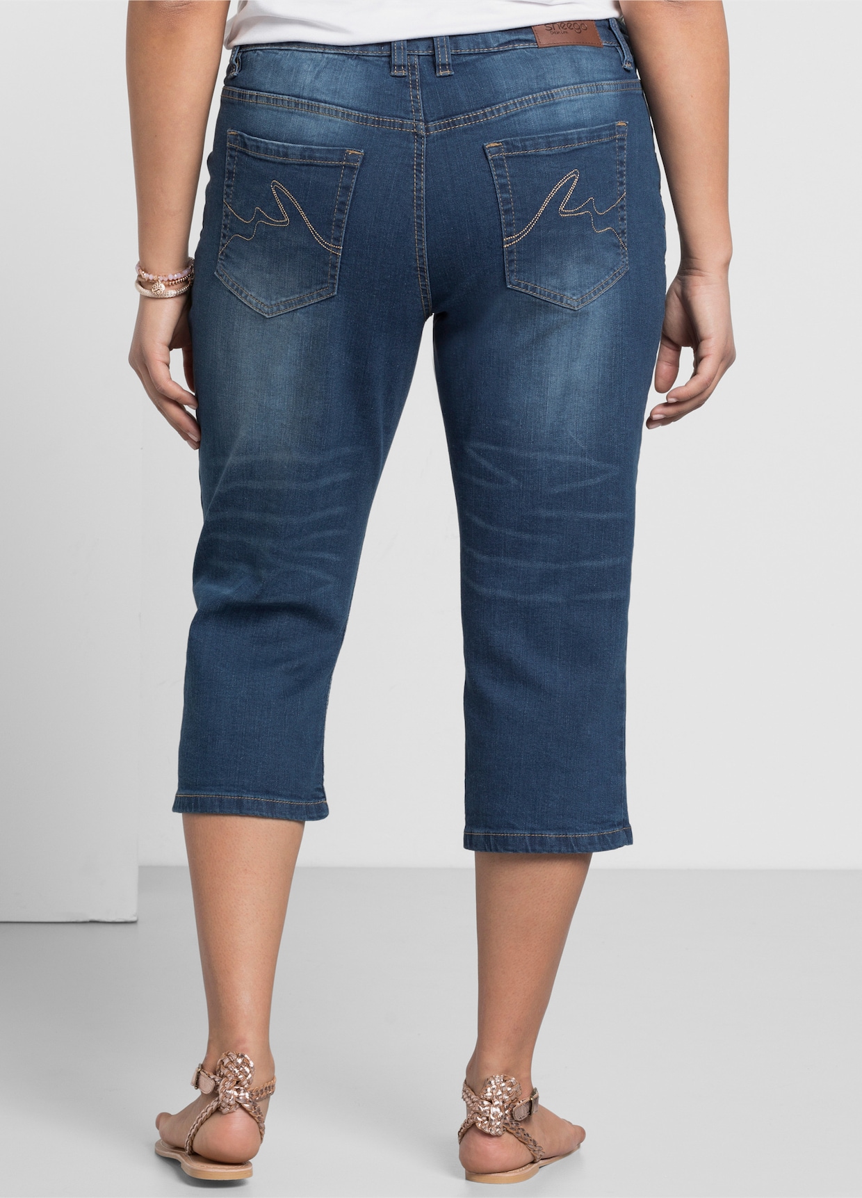 sheego Capri-jeans - blue denim