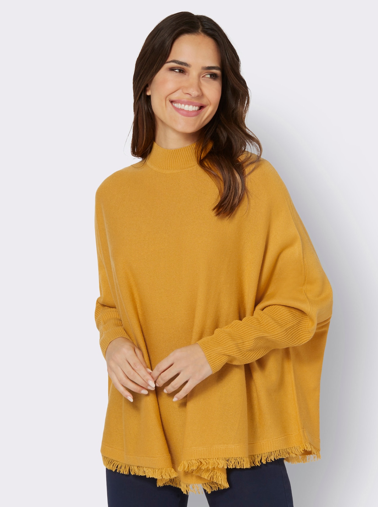 Oversize-Pullover - ocker