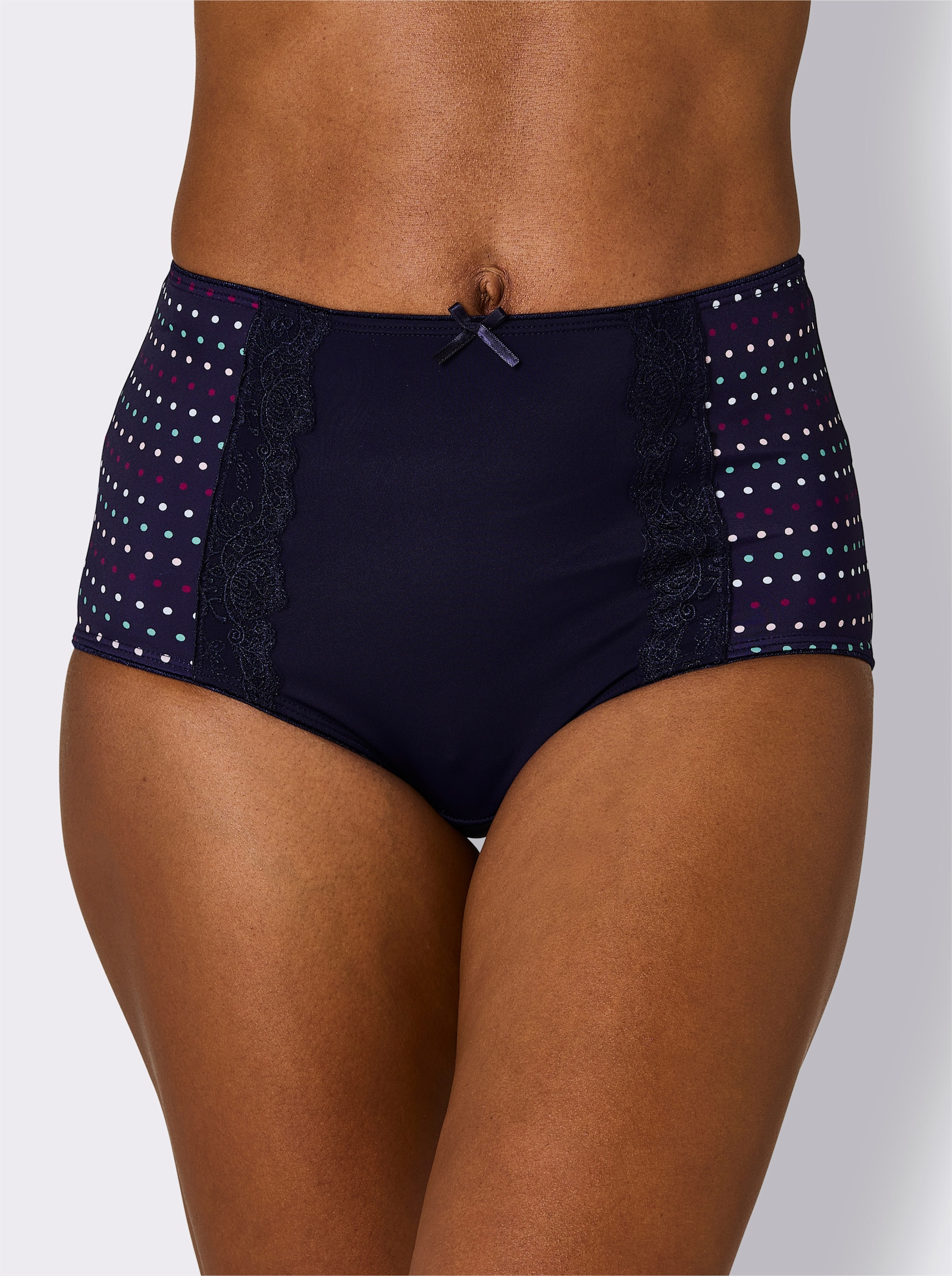 wäschepur Taillenslip mit Pünktchen-Print - marine-bedruckt