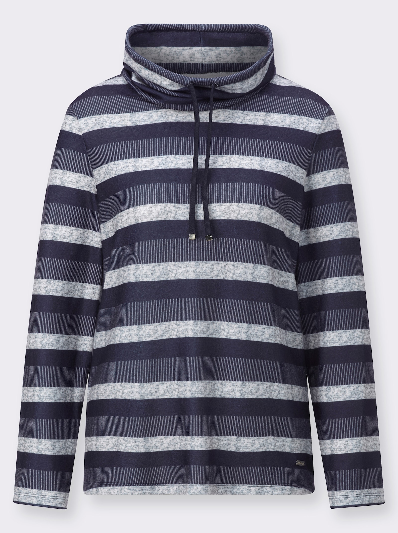 Shirt im Ringelmuster - marine-hellgrau-geringelt