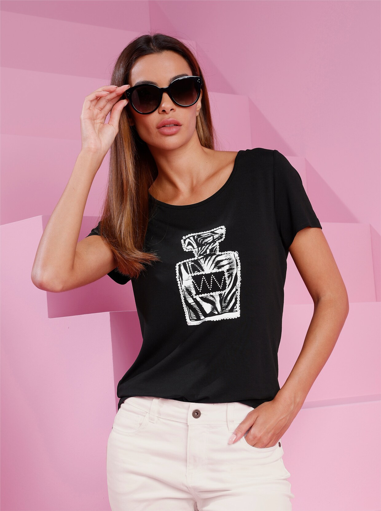 heine Shirt - schwarz-bedruckt