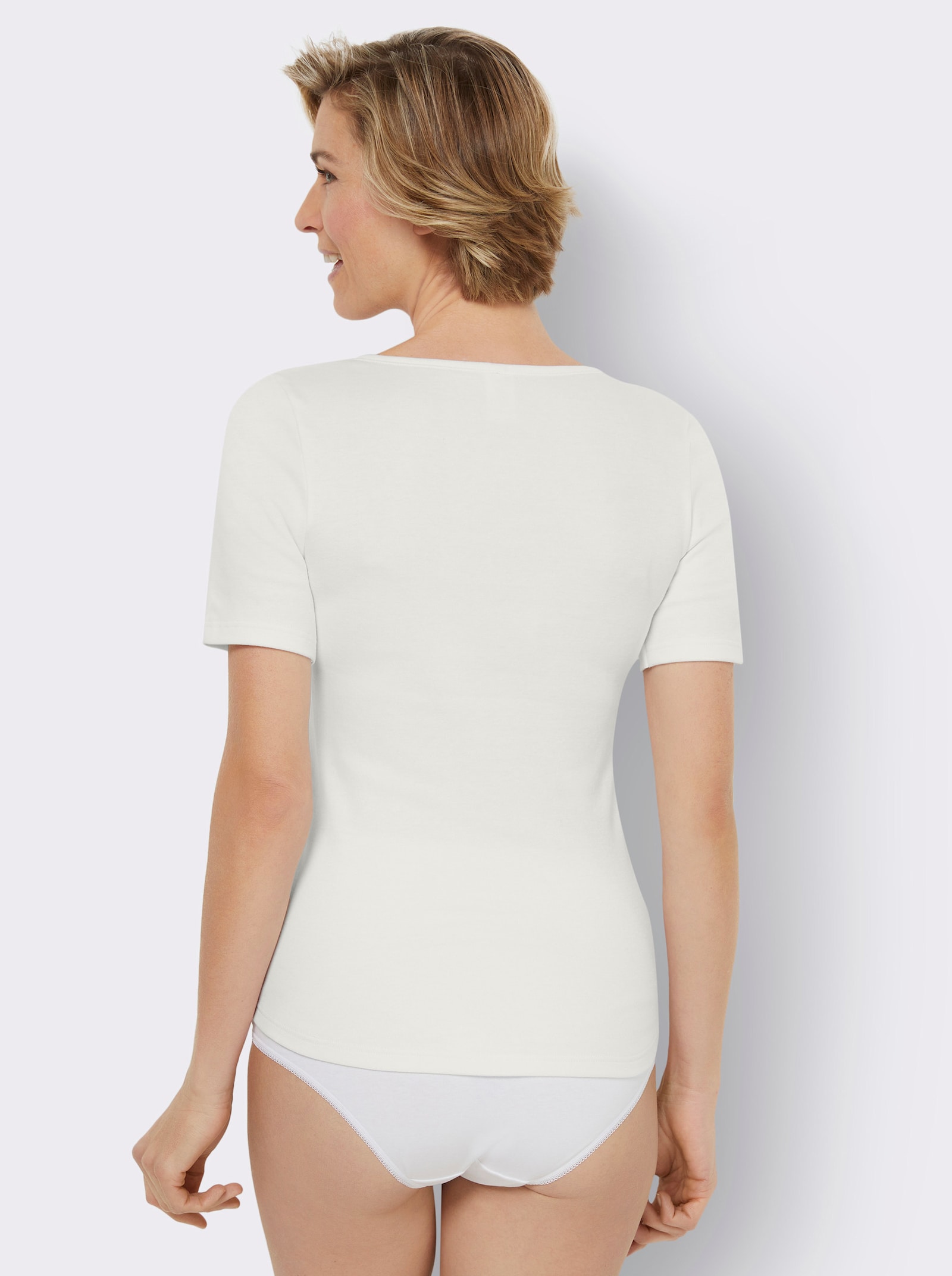 wäschepur Nátělník s krátkým rukávem - bílá