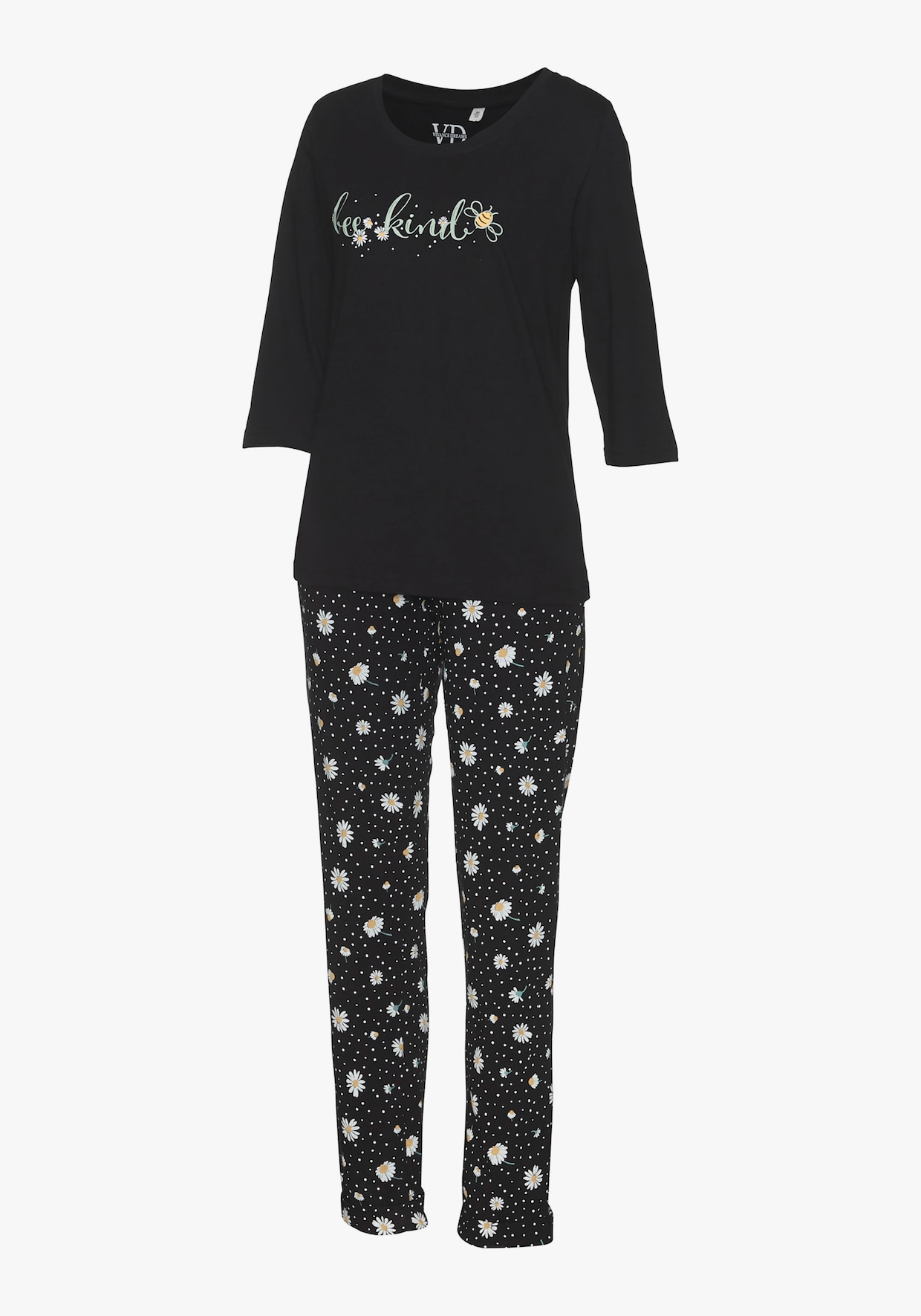 Vivance Dreams Pyjama - zwart gedessineerd