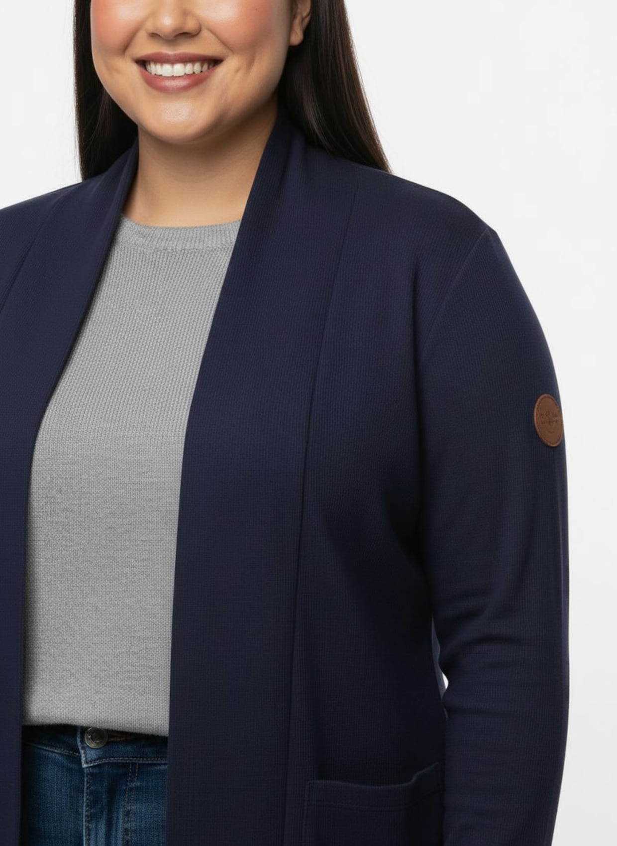 Shirtjacke mit Schalkragen - marine