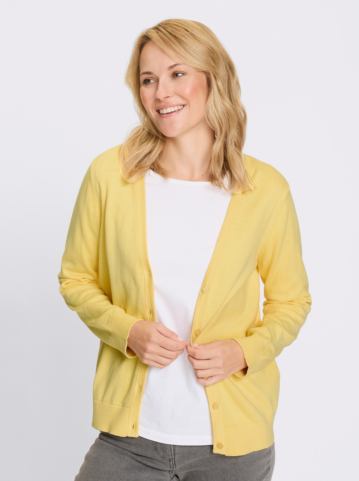 Cardigan - zitrone