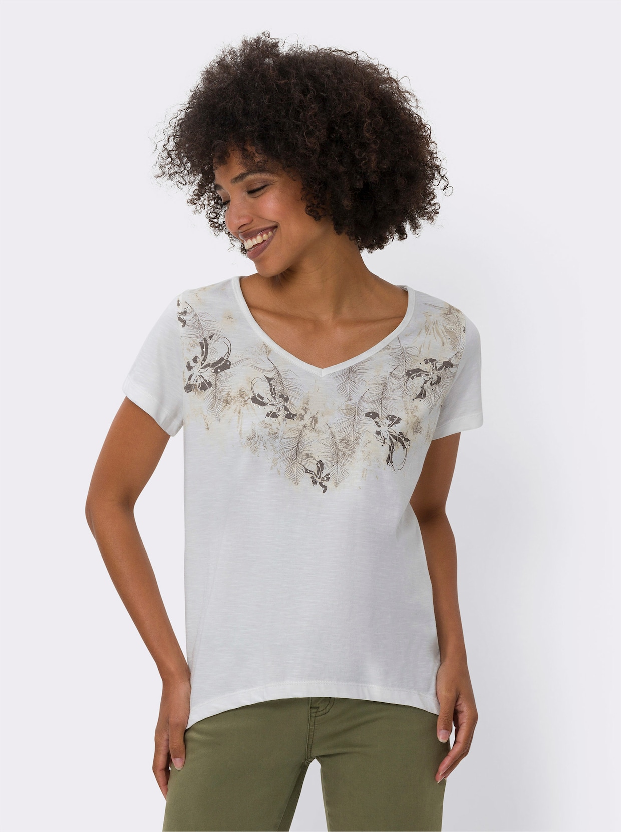 heine T-shirt imprimé - écru