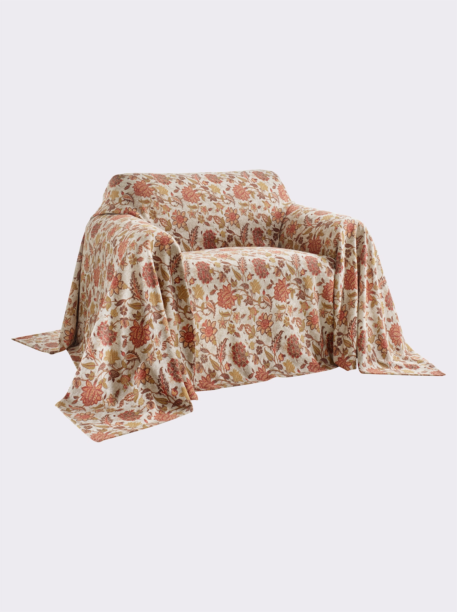 heine home Sessel- und Sofaüberwurf - terracotta-natur