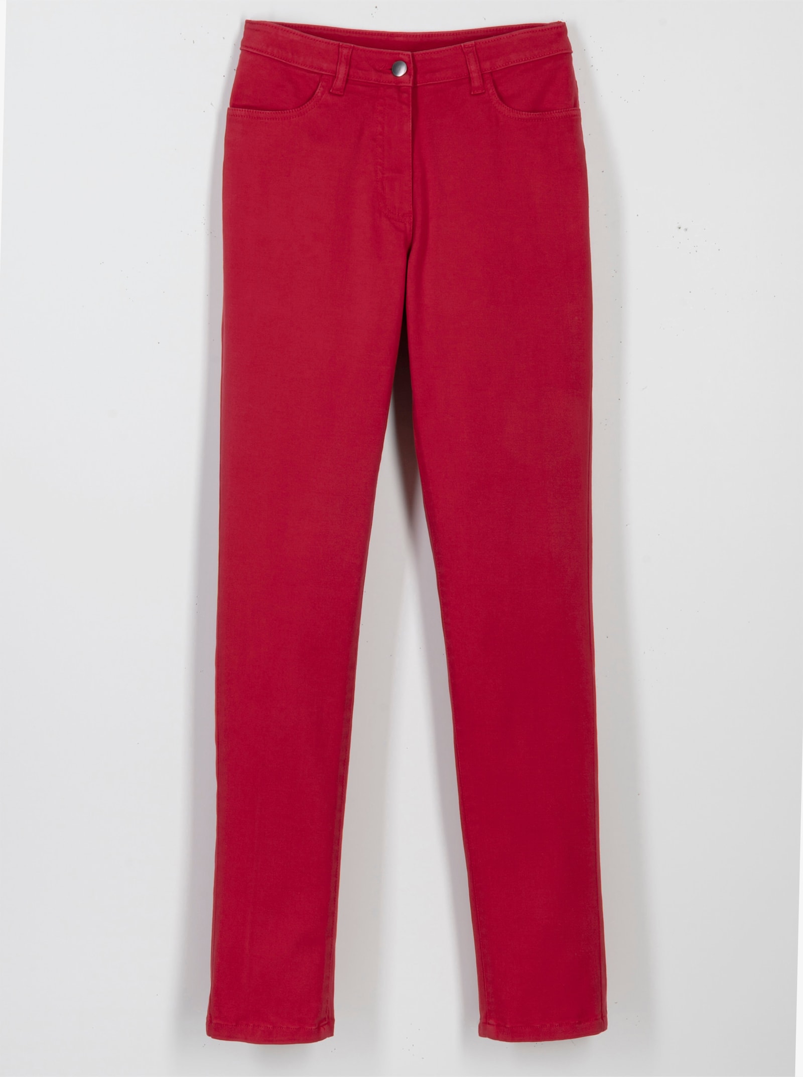 Stretch-Hose mit schmaler Beinweite - rot