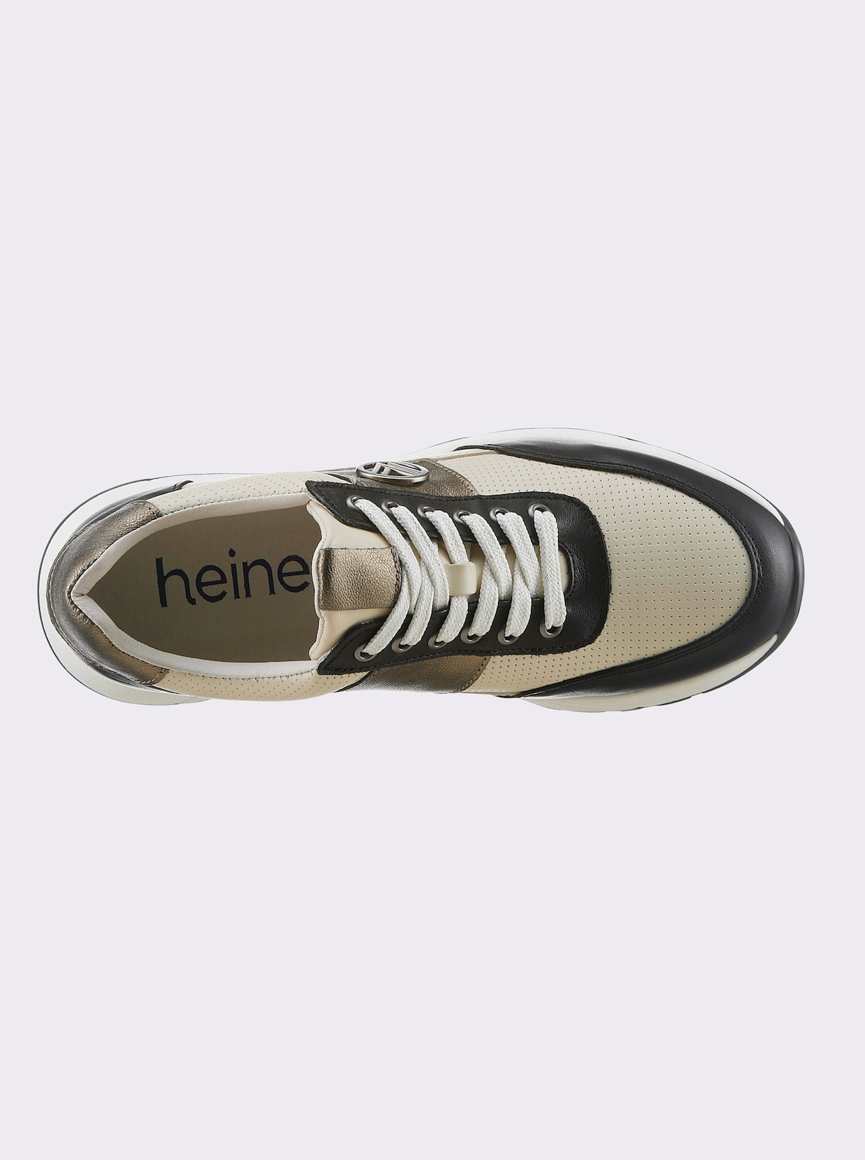 heine Sneaker - schwarz-ecru