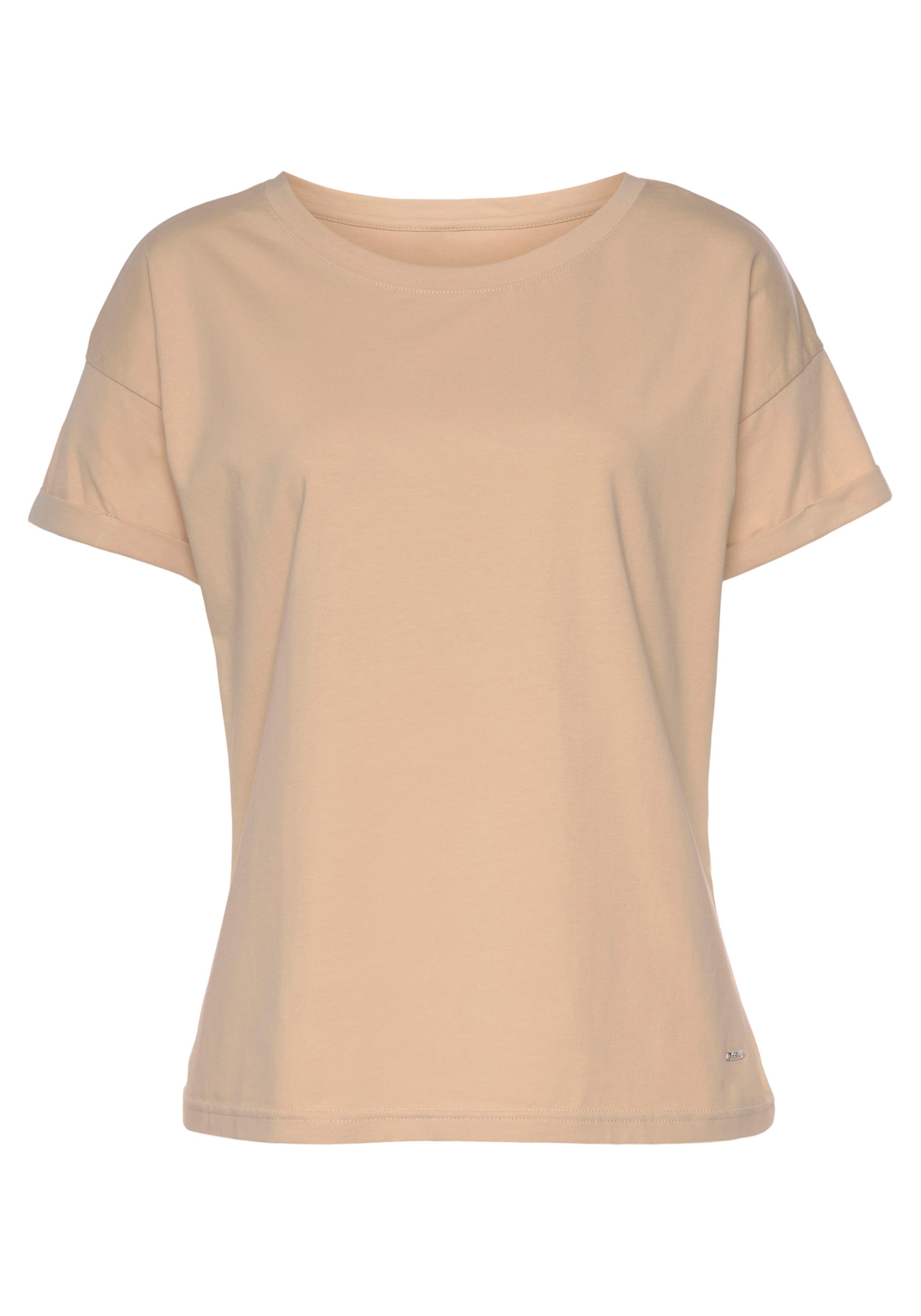 Basic S günstig Kaufen-T-Shirt in nougat von H.I.S. T-Shirt in nougat von H.I.S <![CDATA[T-Shirt von H.I.S. Klassisches Basicdesign mit Rundhalsausschnitt. Bequeme Passform mit überschnittenen Schulternähten. Weicher Single-Jersey mit Baumwollanteil.]]>. 