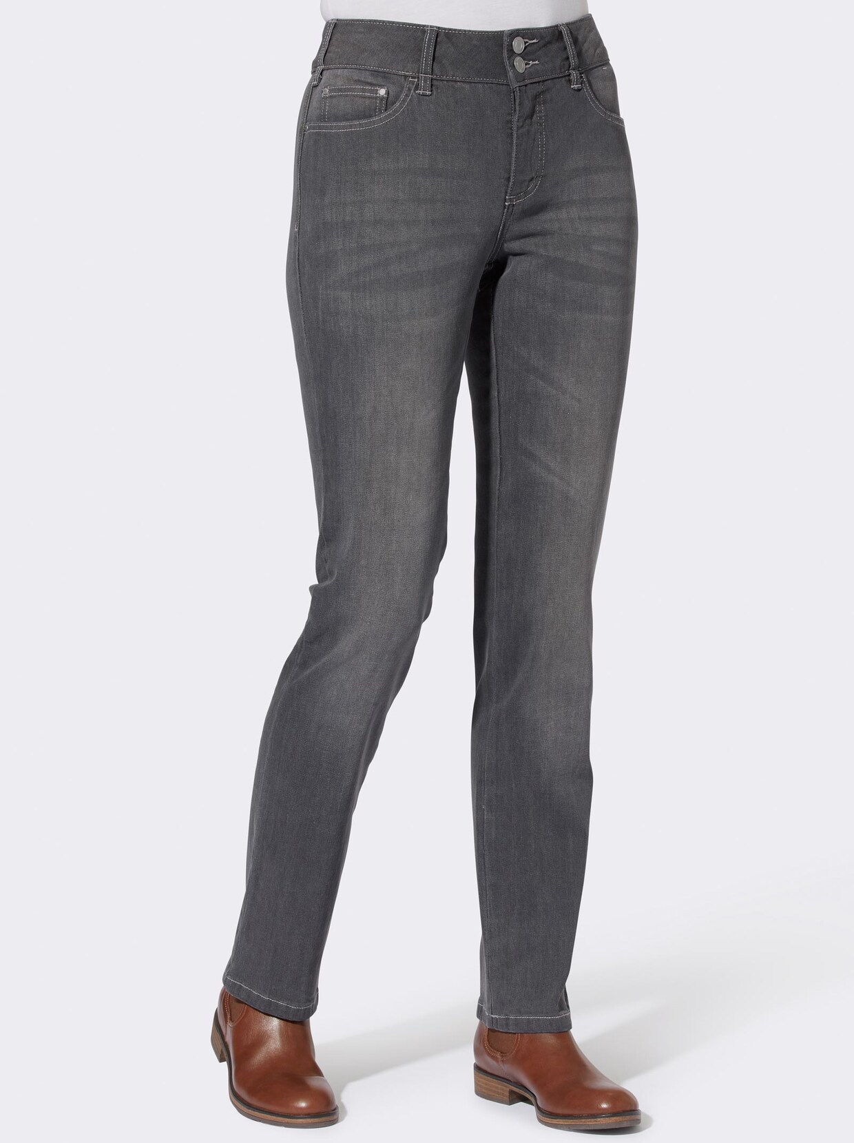 Jeans - grey-denim