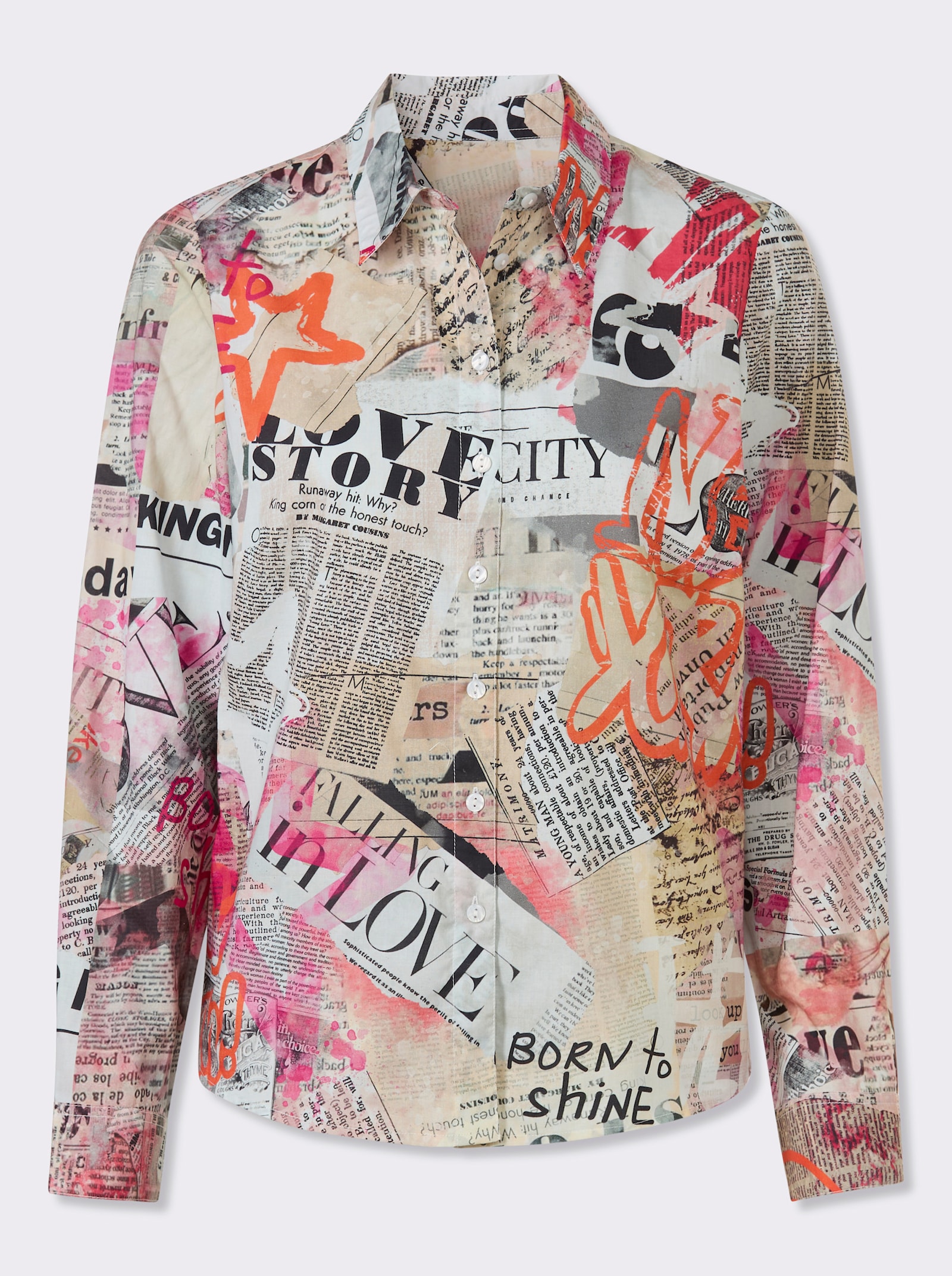 heine Druckbluse im Mustermix - ecru-bedruckt