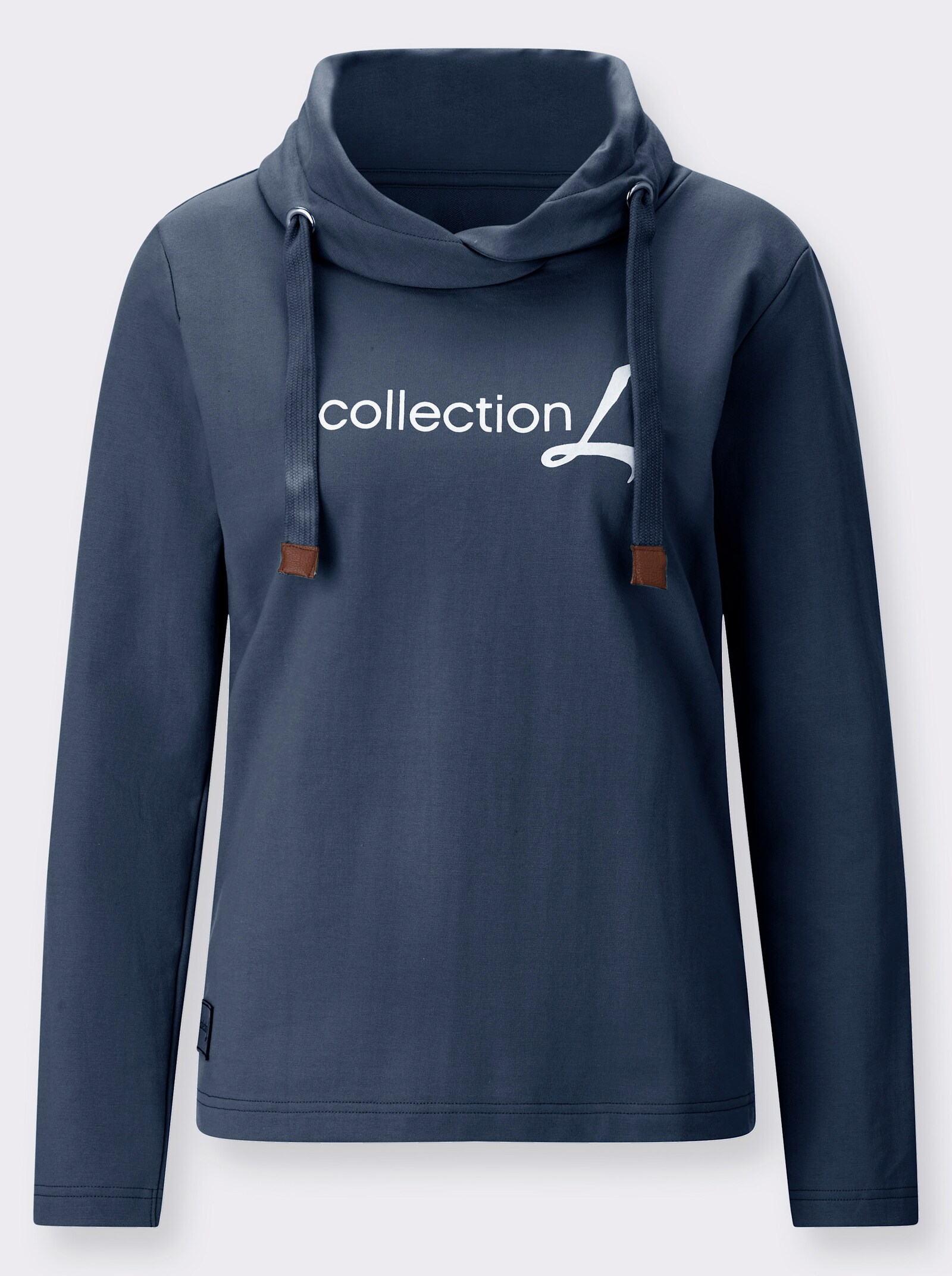  Sweatshirt mit Schriftzug im Vorderteil - dunkelblau