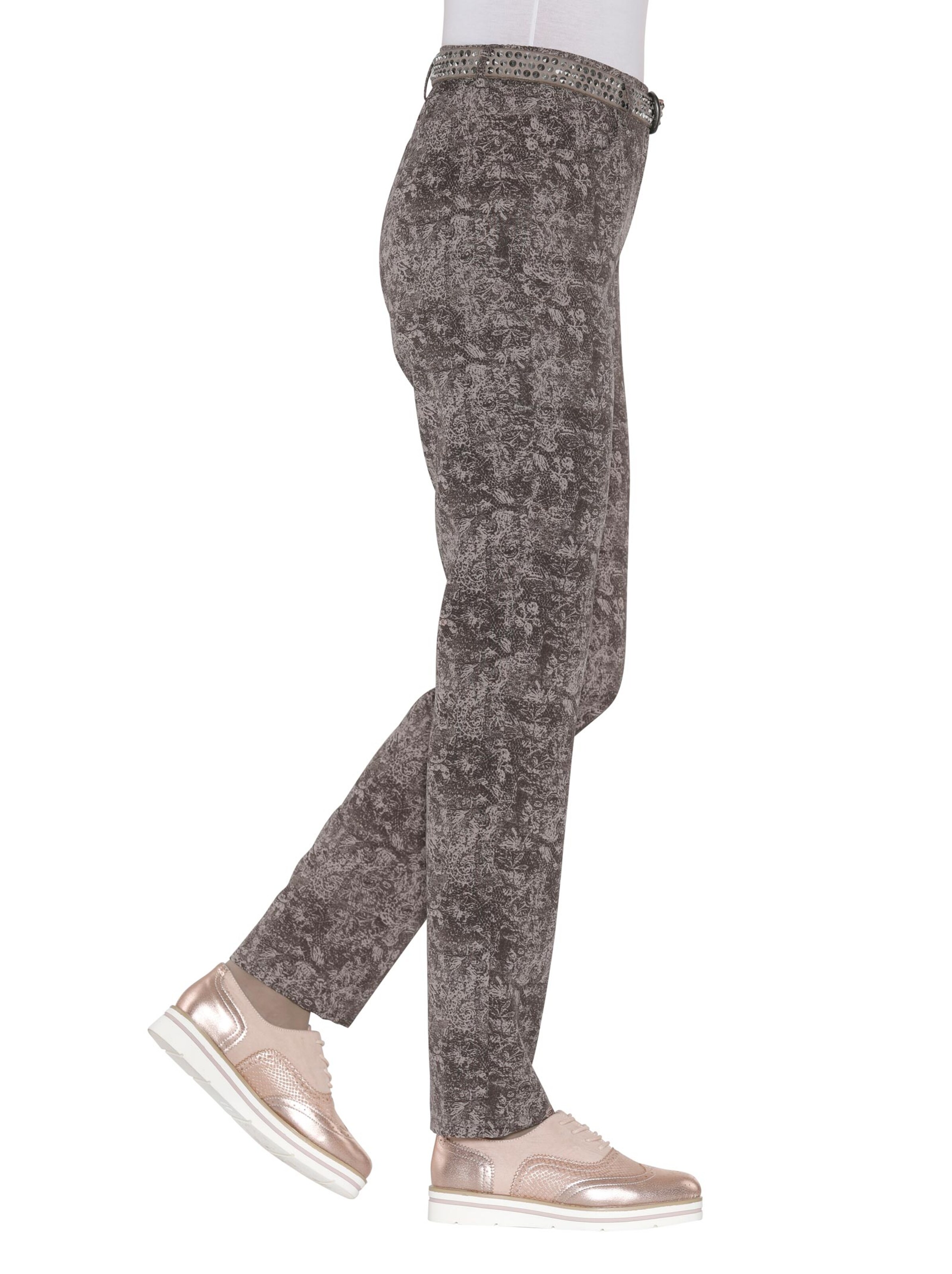 Hose - taupe-gemustert