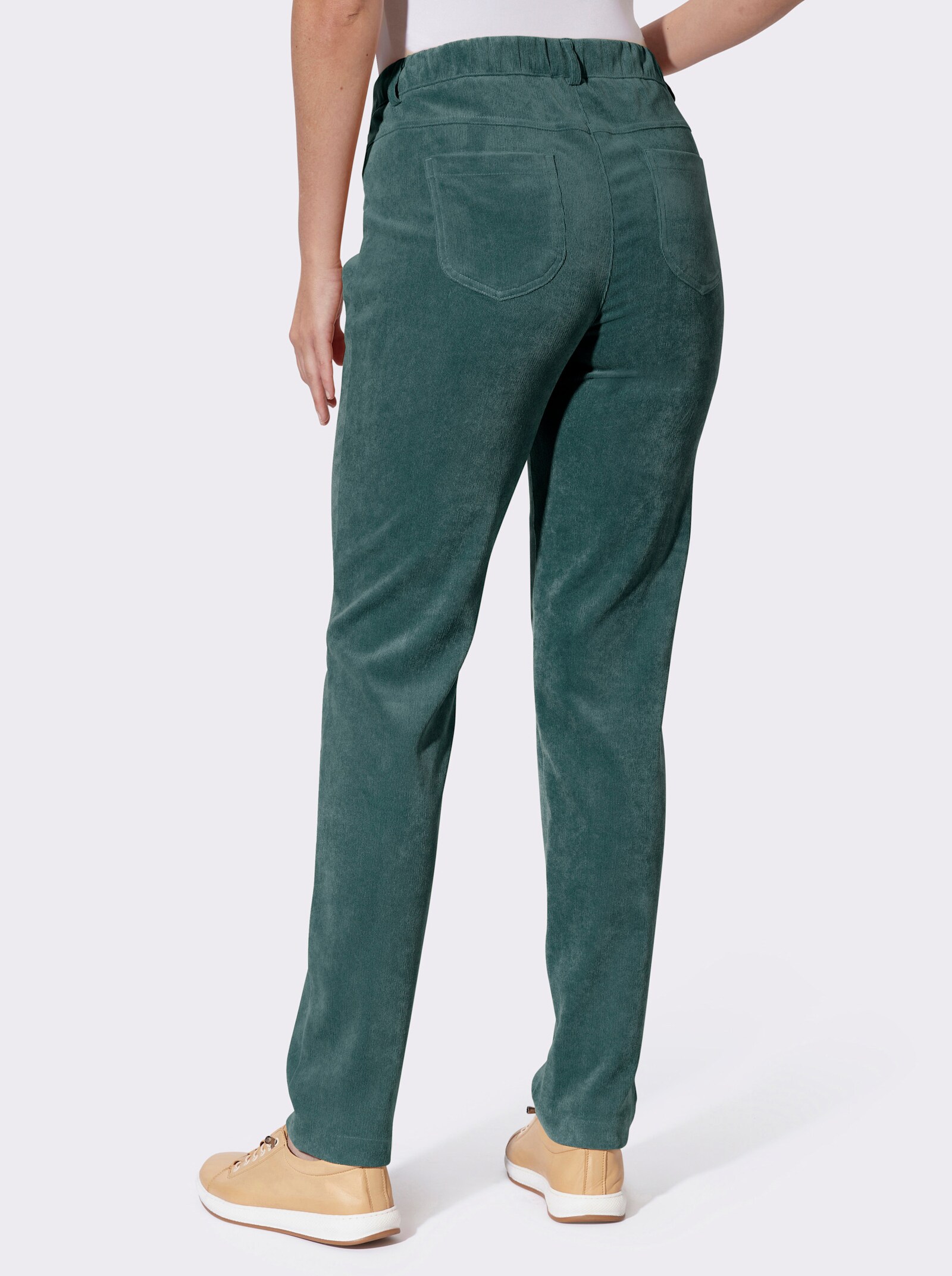 Cordhose mit Dehnbund - petrol