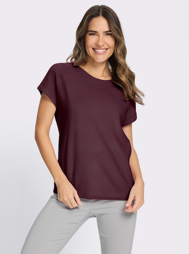 Pullunder in Linksstrick - burgund